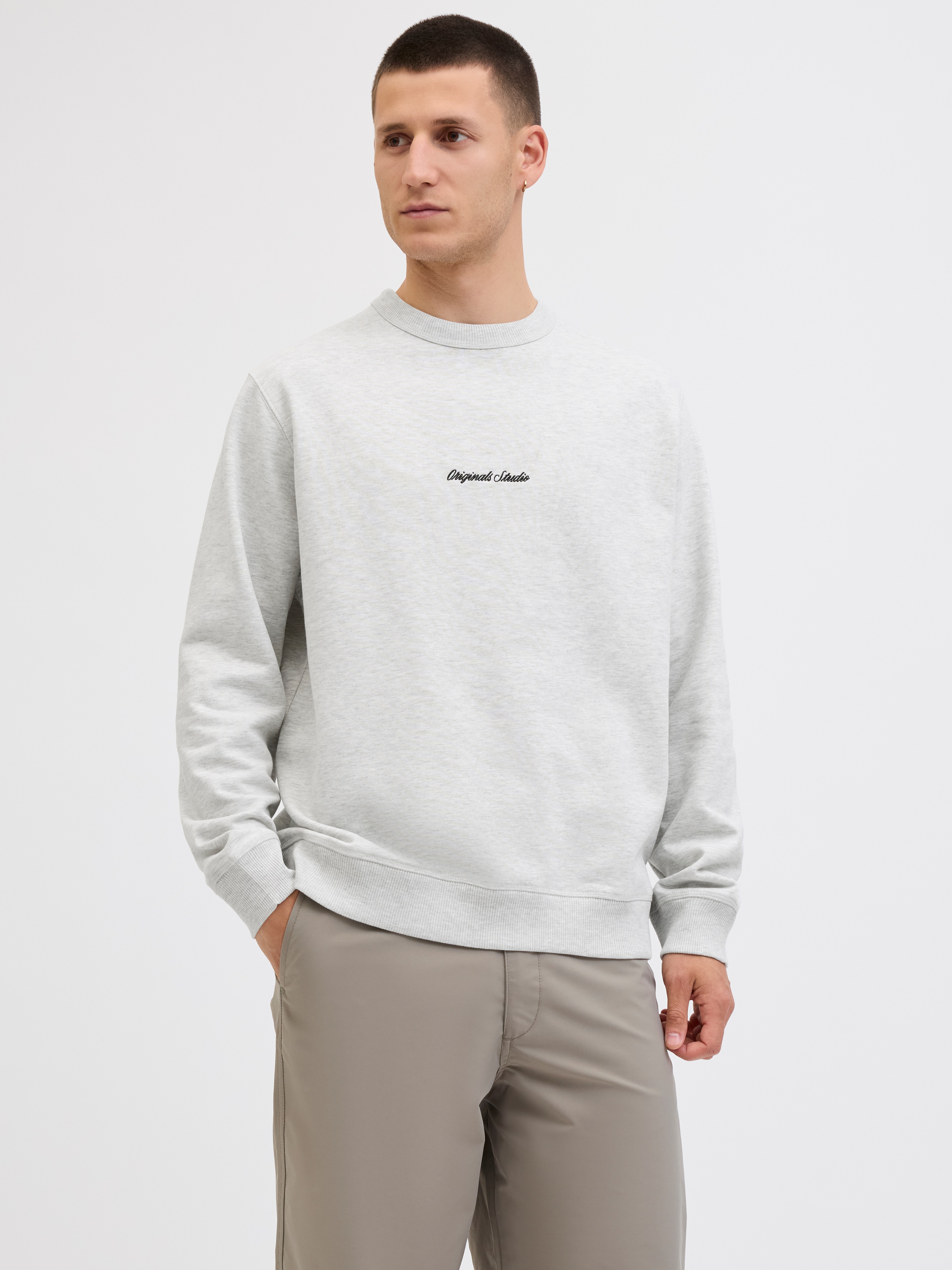 Jack & Jones Herren Sweatshirt JORNORREBRO EMB SWEAT CREW - Relaxed Fit günstig online kaufen