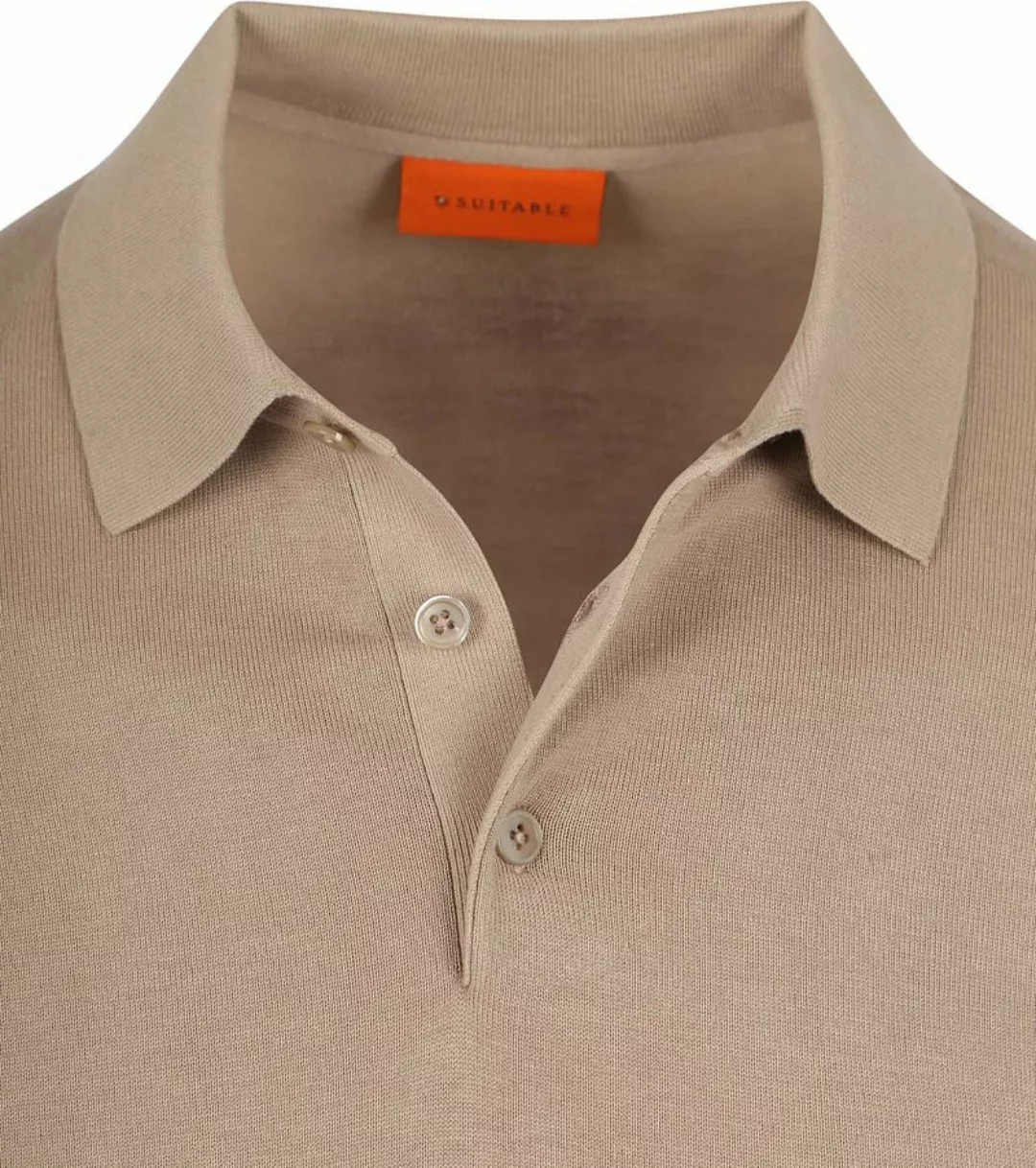 Suitable Compact Cotton Poloshirt Beige - Größe XL günstig online kaufen