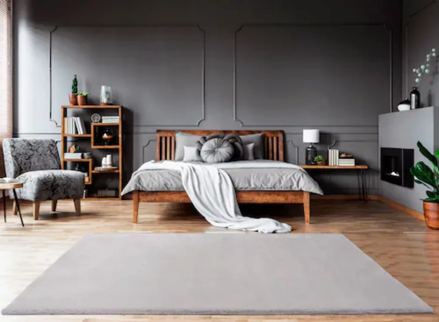 merinos Hochflor-Teppich »Fuzzy 27«, rechteckig, Kunstfellteppich besonders günstig online kaufen