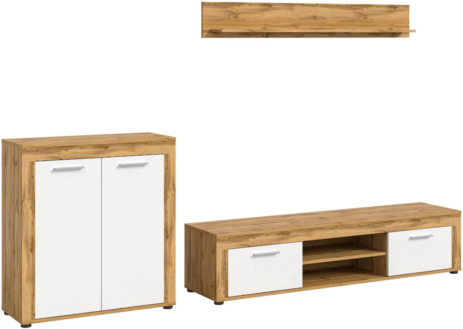 INOSIGN Wohnzimmer-Set "Aosta, Breite 255cm, bestehend aus Highboard, Lowbo günstig online kaufen