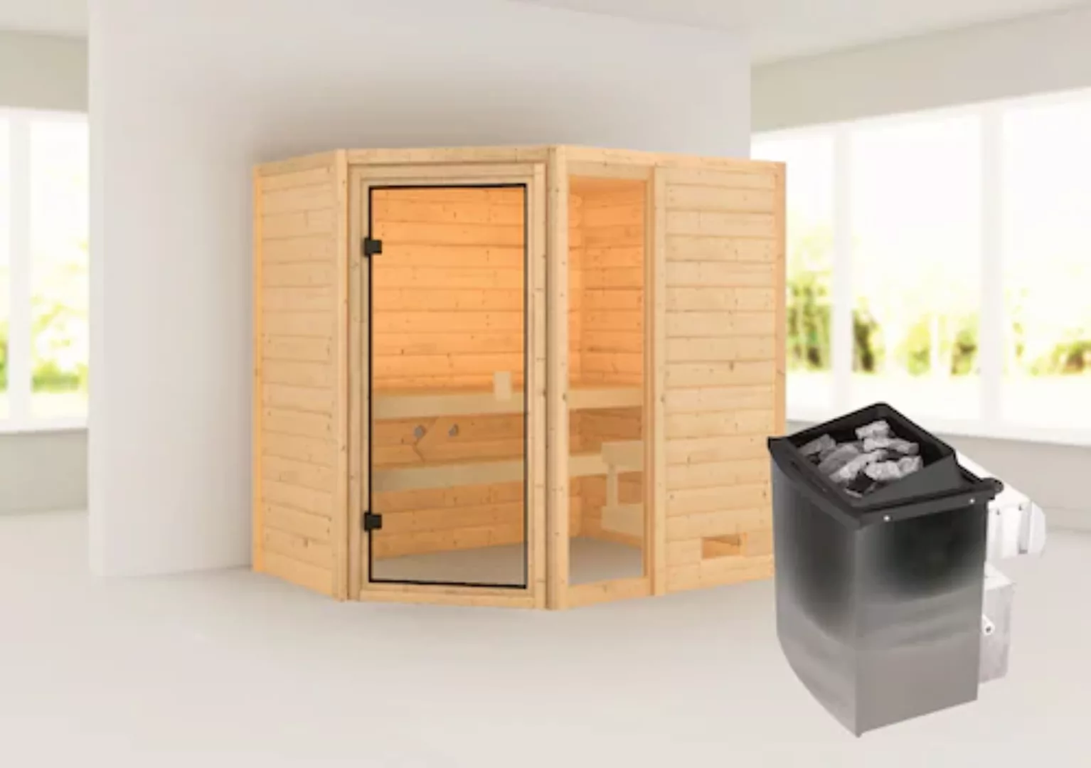 welltime Sauna »»Josie««, 9-kW-Ofen mit int. Steuerung günstig online kaufen