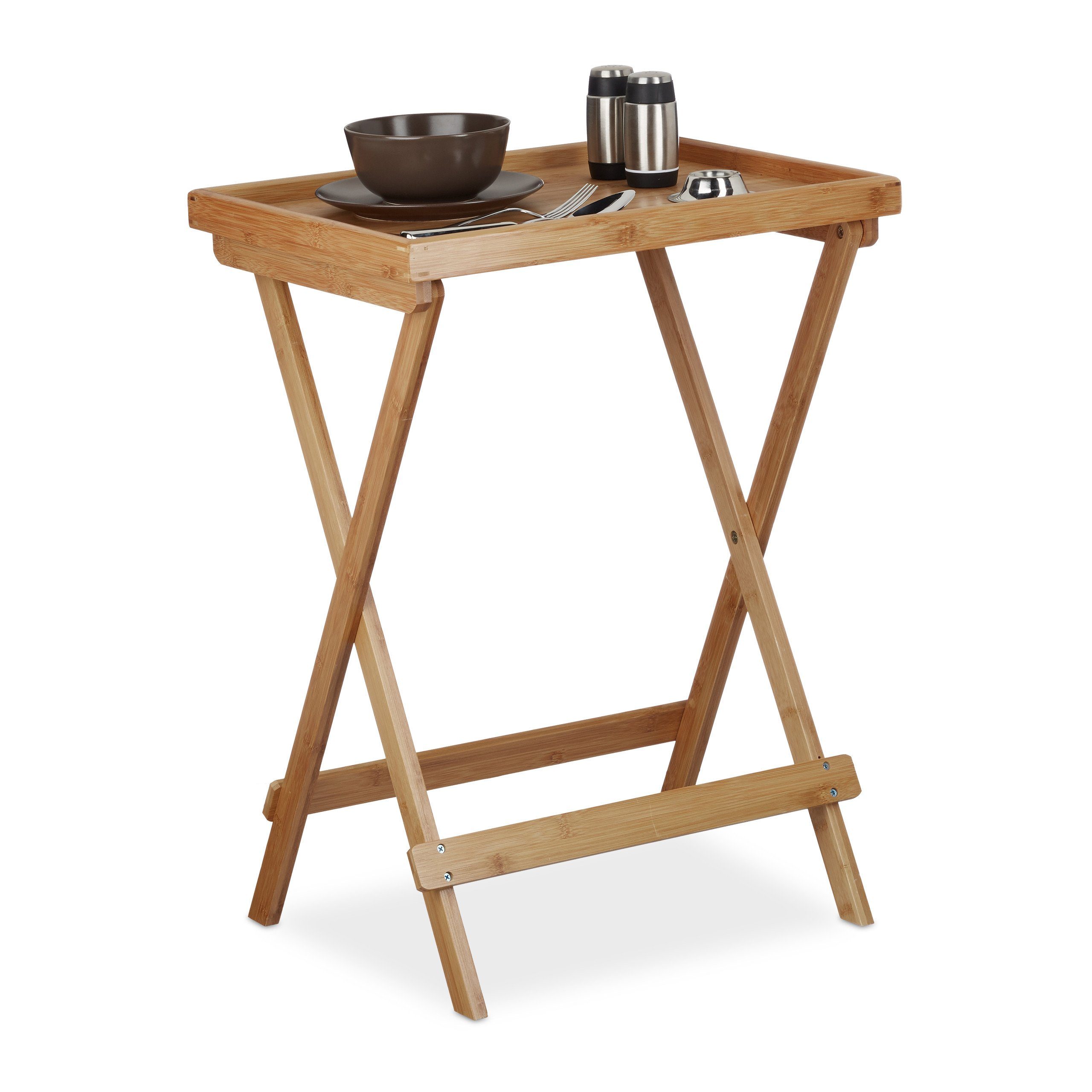 relaxdays Tabletttisch Bambus günstig online kaufen