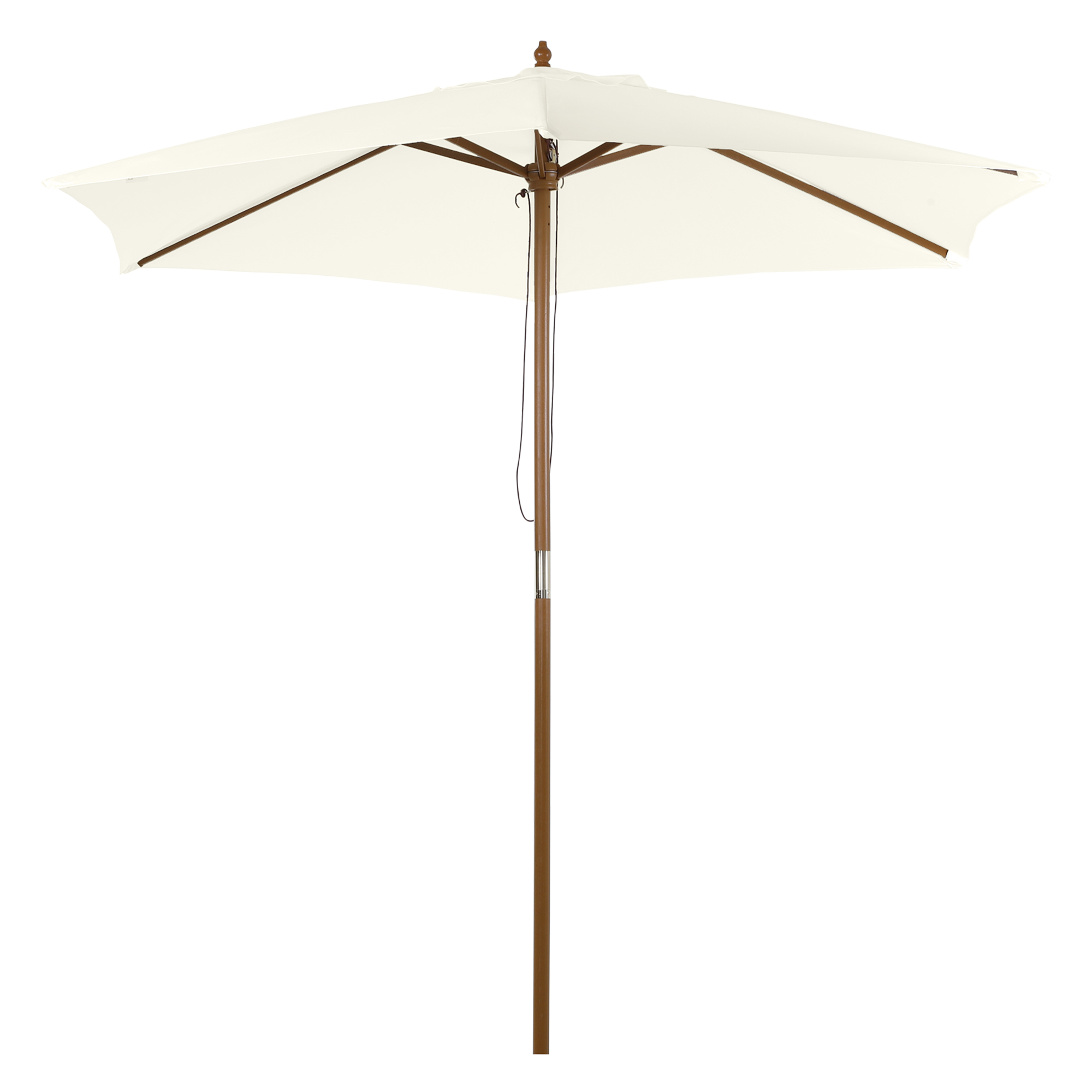 Outsunny Sonnenschirm Gartenschirm 2,5 m Ø 3-stufiger Sonnenschutz aus Bamb günstig online kaufen
