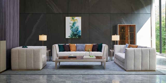 Xlmoebel Sofa Neue Polstermöbel-Garnitur mit klassischer Wohnlandschaft, be günstig online kaufen