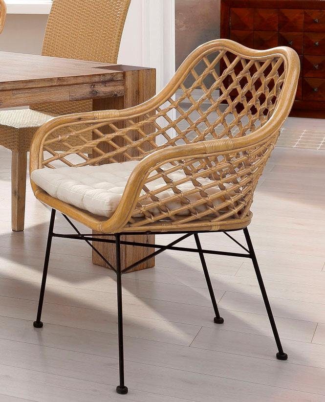 Home affaire Rattanstuhl, 1 St., ohne Sitzkissen günstig online kaufen