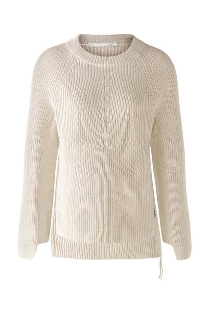 Oui Strickpullover Pullover, offwhite melang günstig online kaufen