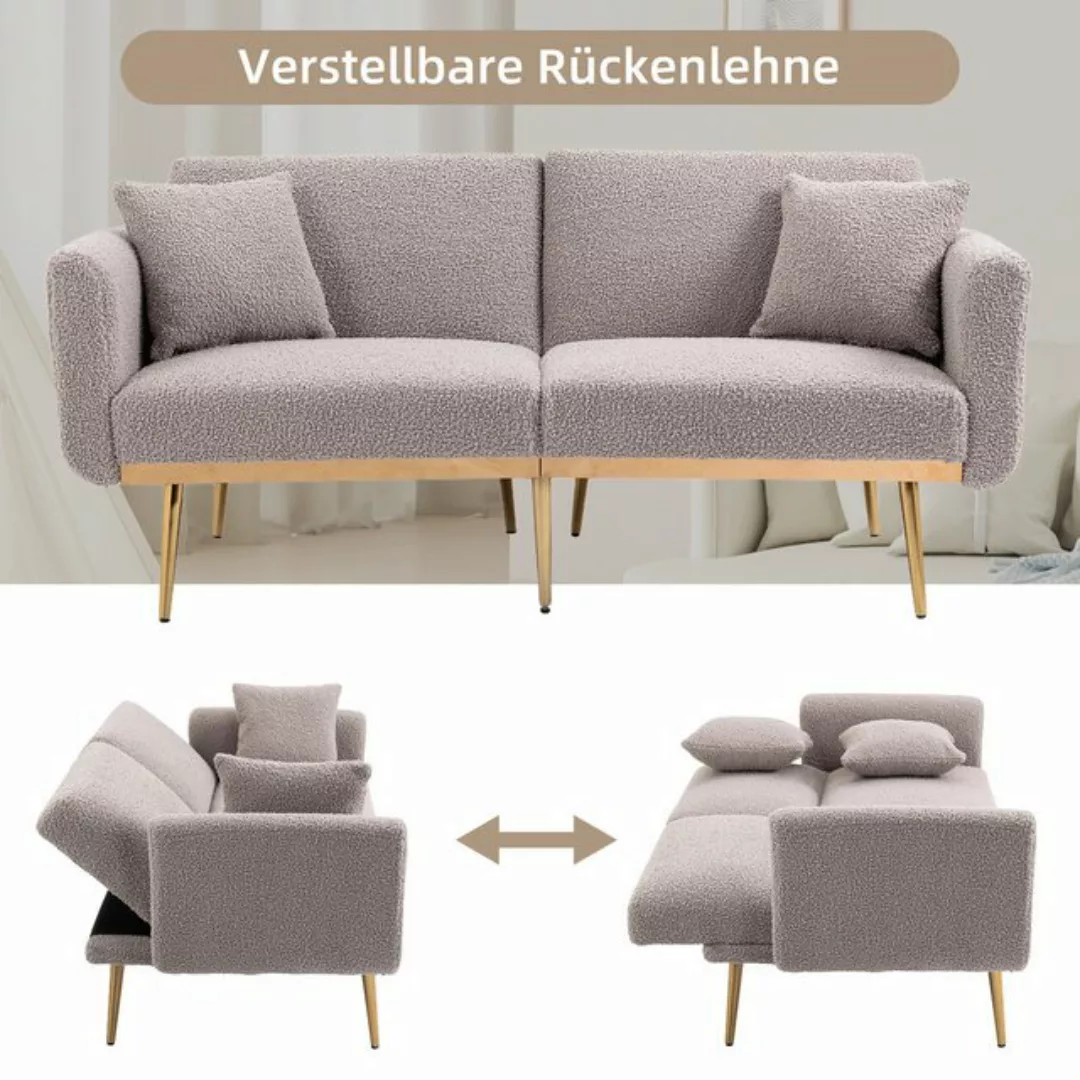 HAUSS SPLOE Schlafsofa 3-Sitzer-Designsofa aus weichem Samt SchlafsofaTages günstig online kaufen