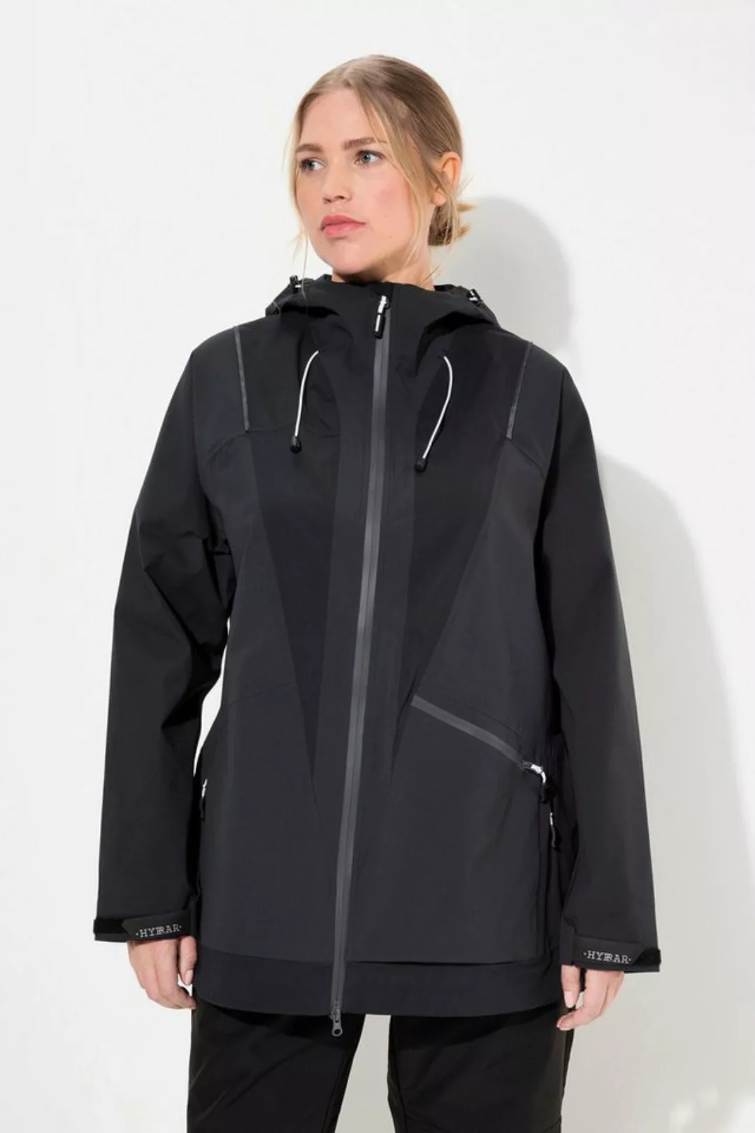 Ulla Popken Funktionsjacke Funktionsjacke wasserdicht 2-Wege-Zipper Reflekt günstig online kaufen