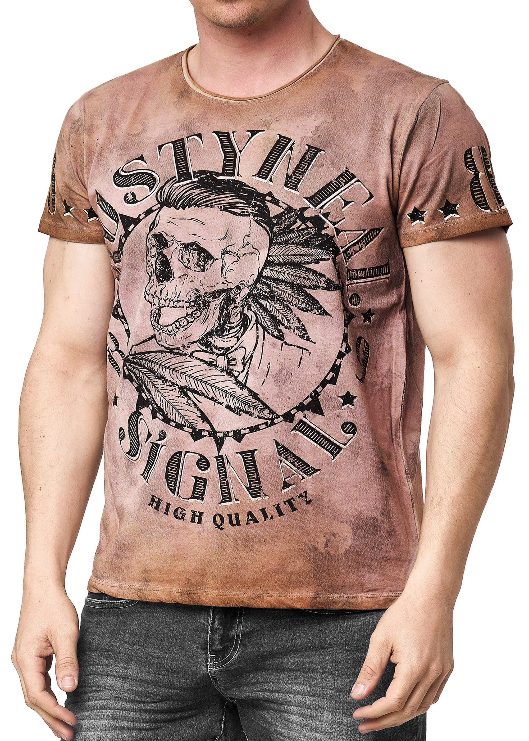 R-NEAL T-Shirt T-Shirt Verwaschen Regular Printed günstig online kaufen