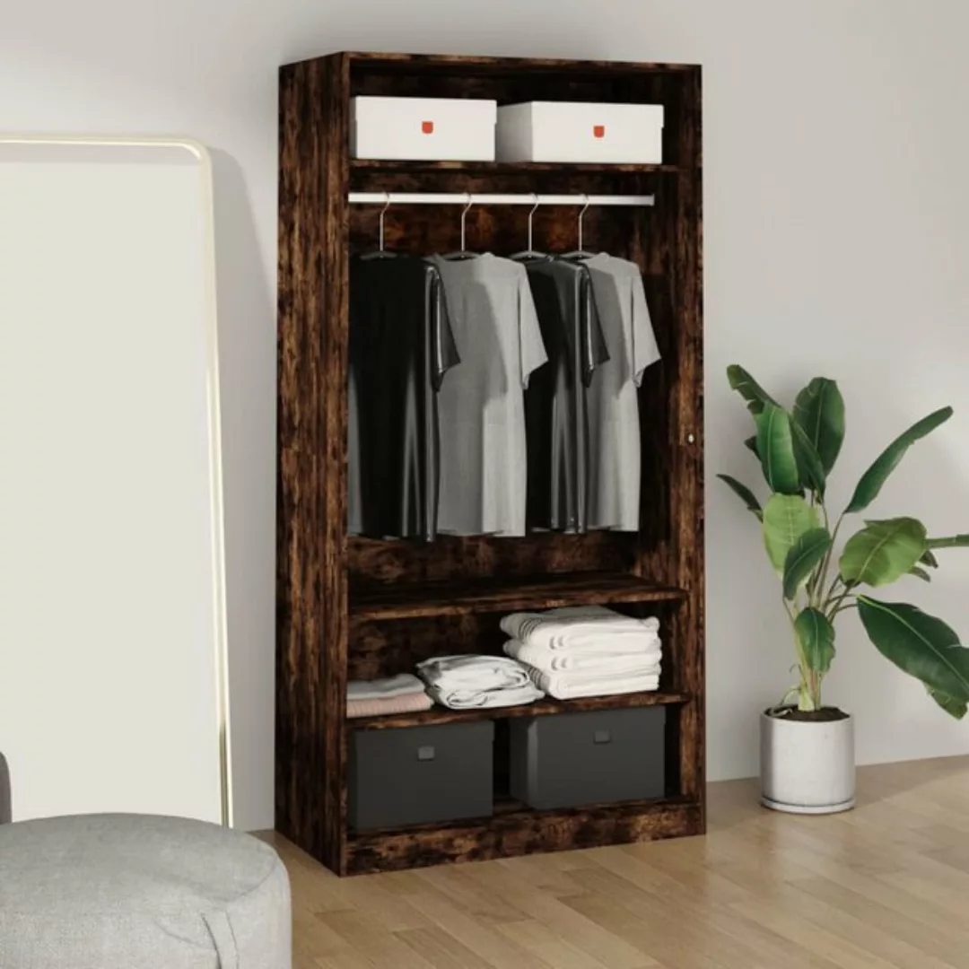 vidaXL Kleiderschrank Kleiderschrank Räuchereiche 100x50x200 cm Spanplatte günstig online kaufen