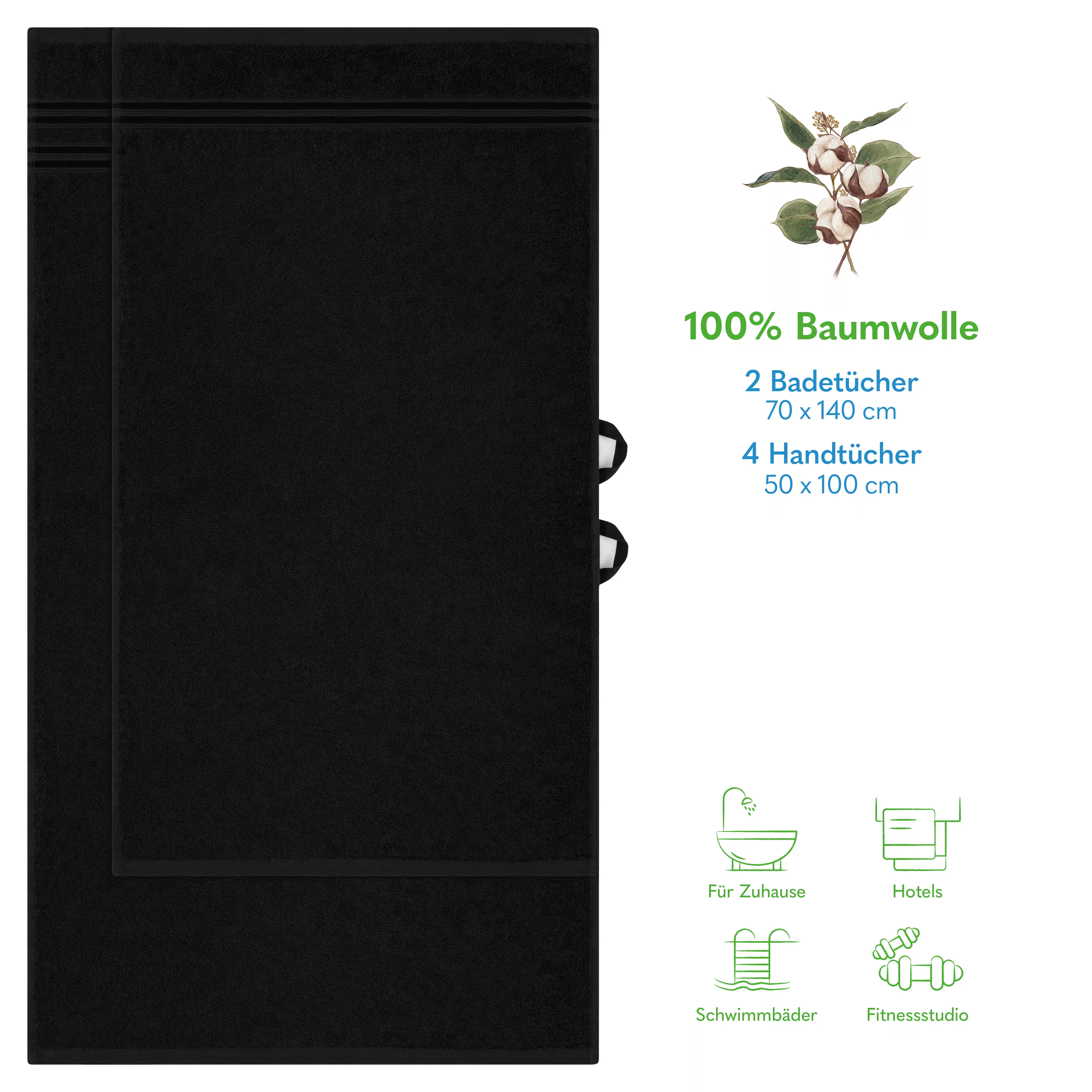 HAMMETEX Handtuch Set »6-teiliges Handtuch Set, 100% Baumwolle, Weich & Sau günstig online kaufen