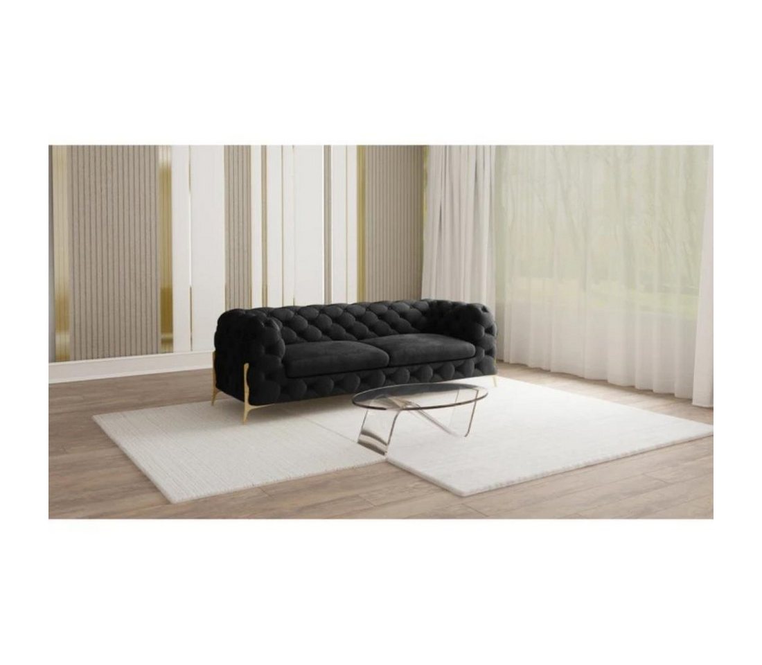 S-Style Möbel Chesterfield-Sofa Ashley Chesterfield Sofa mit Goldene Metall günstig online kaufen