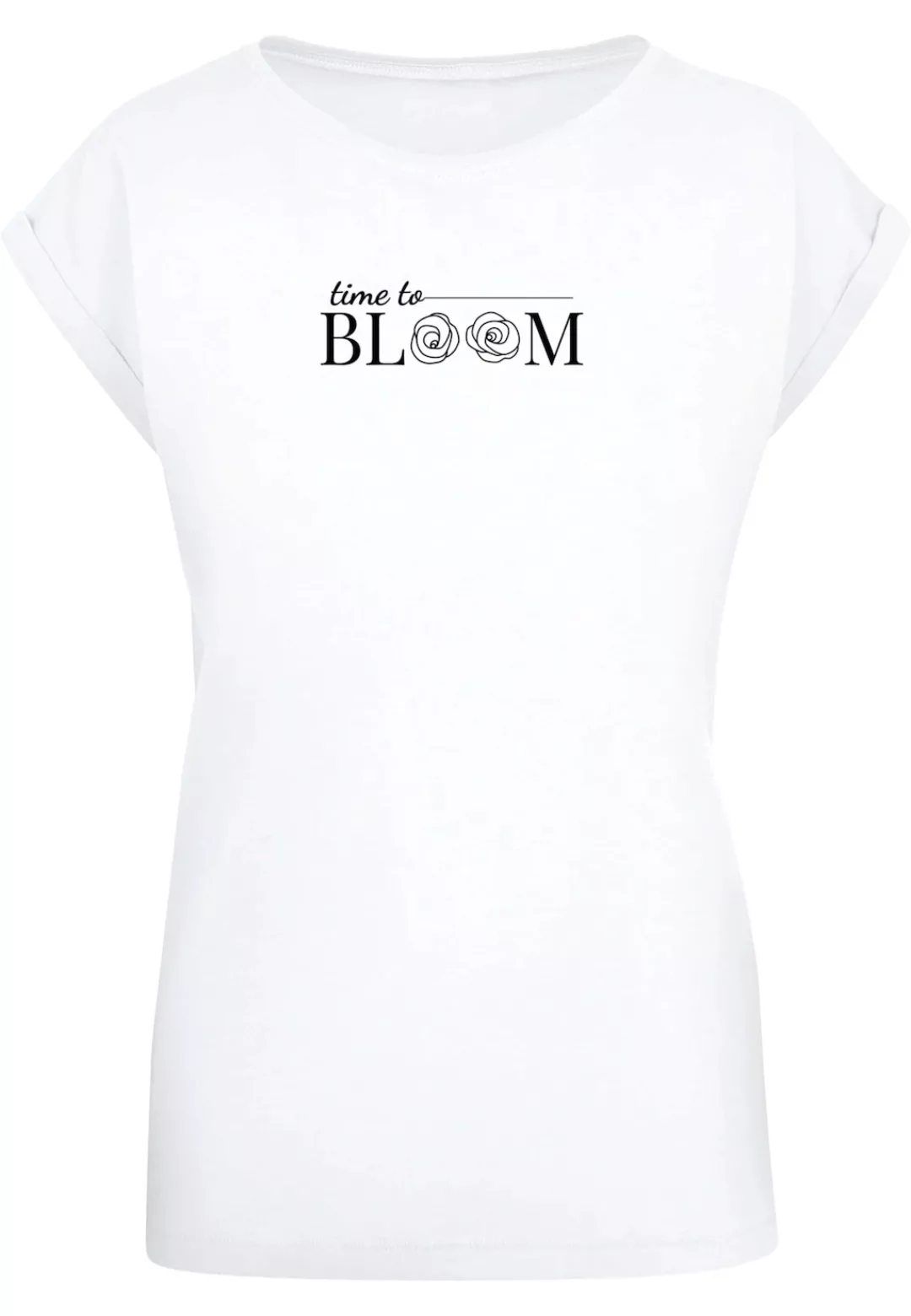 Merchcode T-Shirt "Merchcode Damen Ladies Time to bloom - Extended Shoulder günstig online kaufen