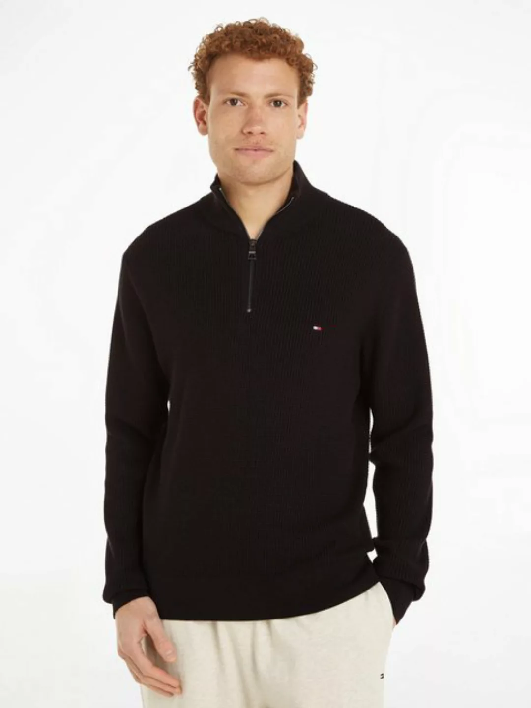 Tommy Hilfiger Troyer STRUCTURE ZIP MOCK günstig online kaufen