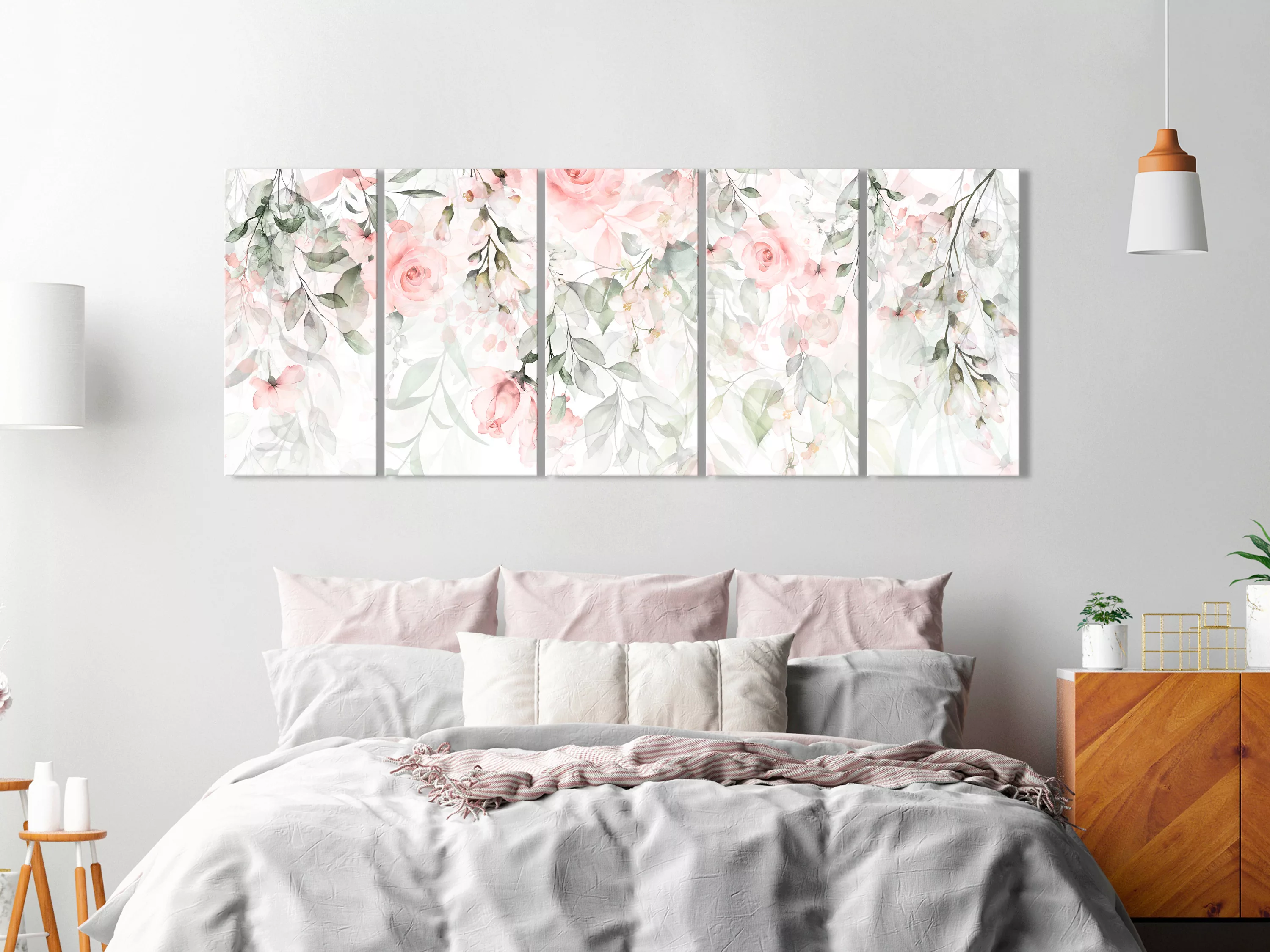 Wandbild - Waterfall Of Roses (5 Parts) Narrow - First Variant günstig online kaufen