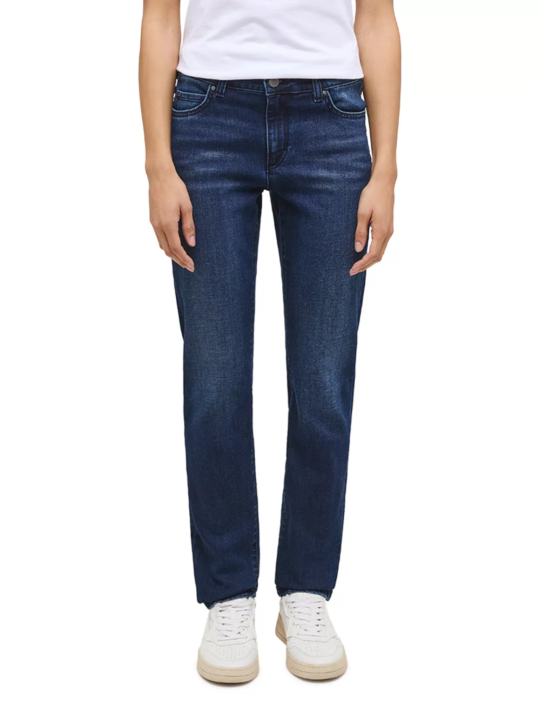 Mustang Damen Jeans CROSBY Relaxed Slim Fit - Blau - Deep Blue Denim günstig online kaufen