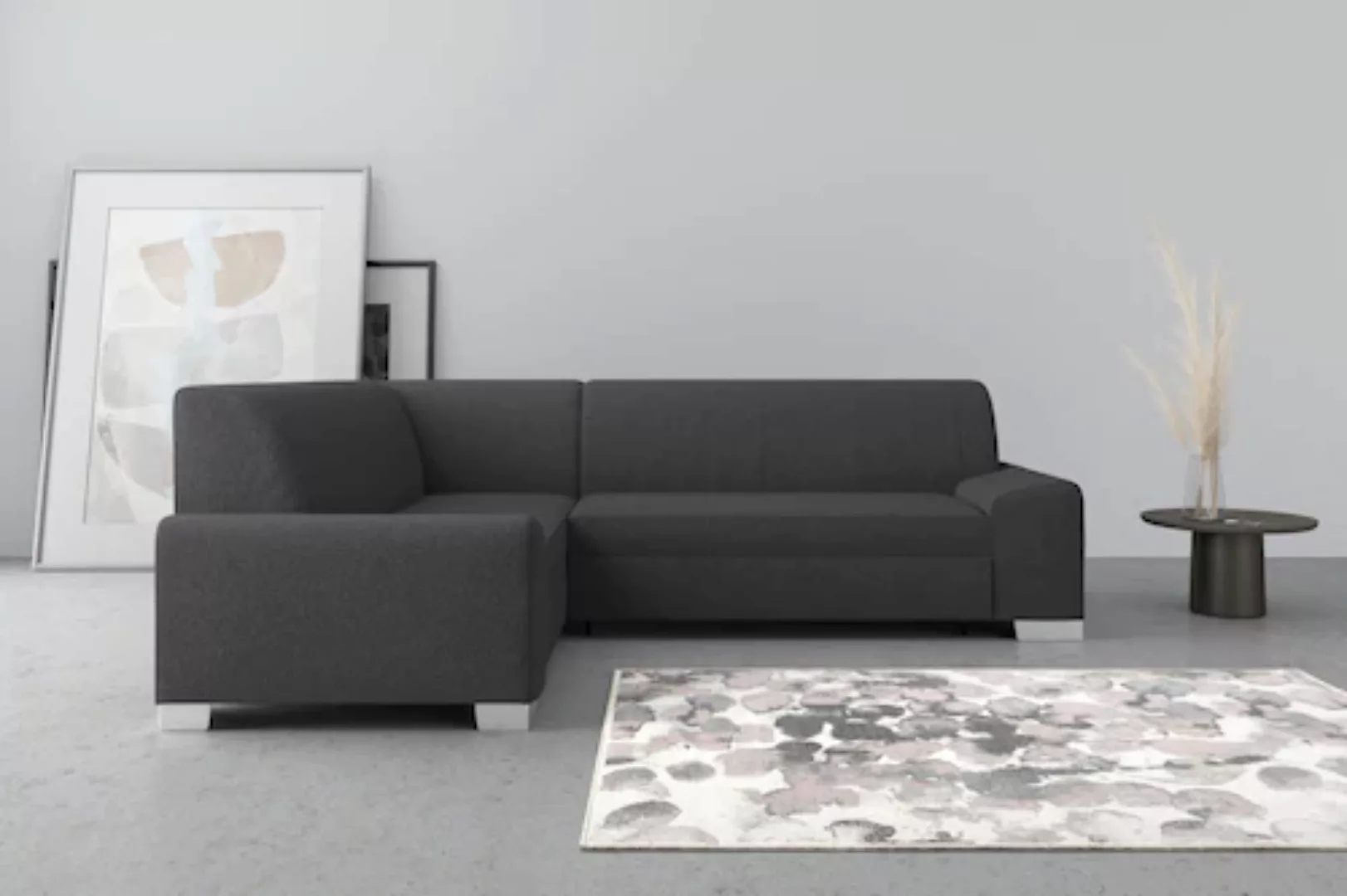 DOMO collection Ecksofa »Anzio L-Form«, Wahlweise mit Bettfunktion und Fede günstig online kaufen