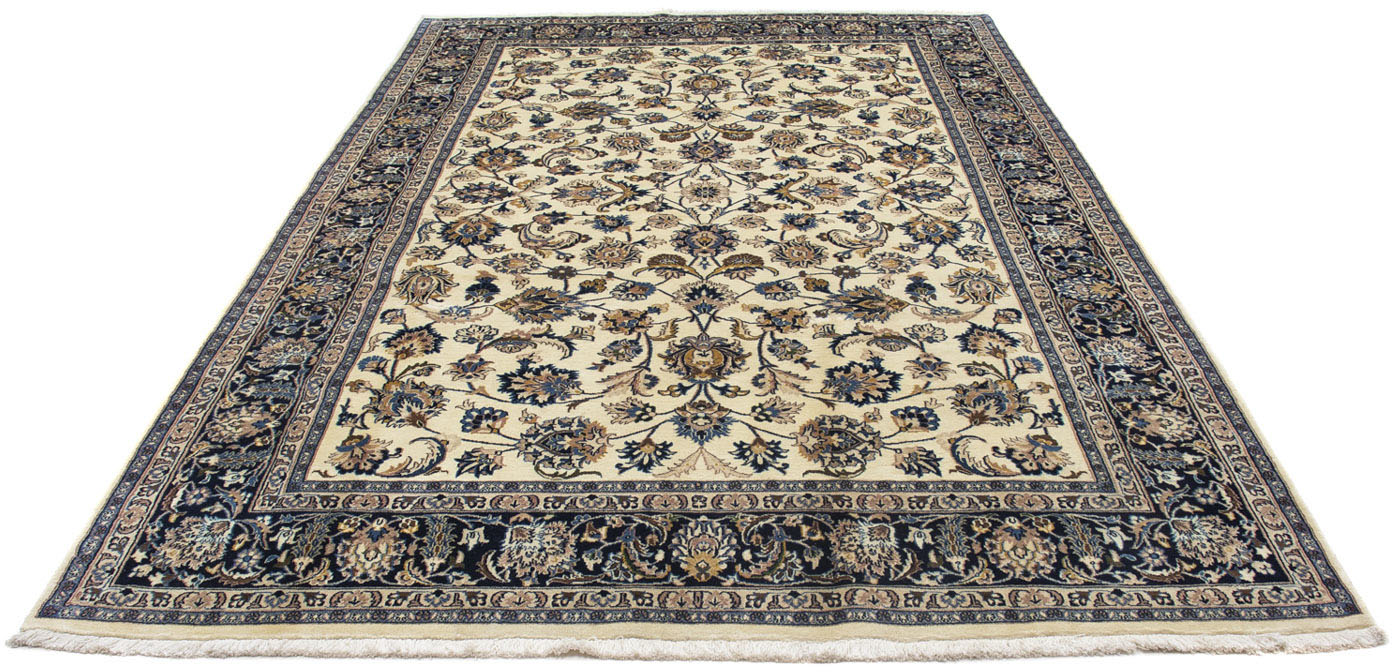 morgenland Wollteppich »Maschad Blumenmuster Beige 303 x 198 cm«, rechtecki günstig online kaufen