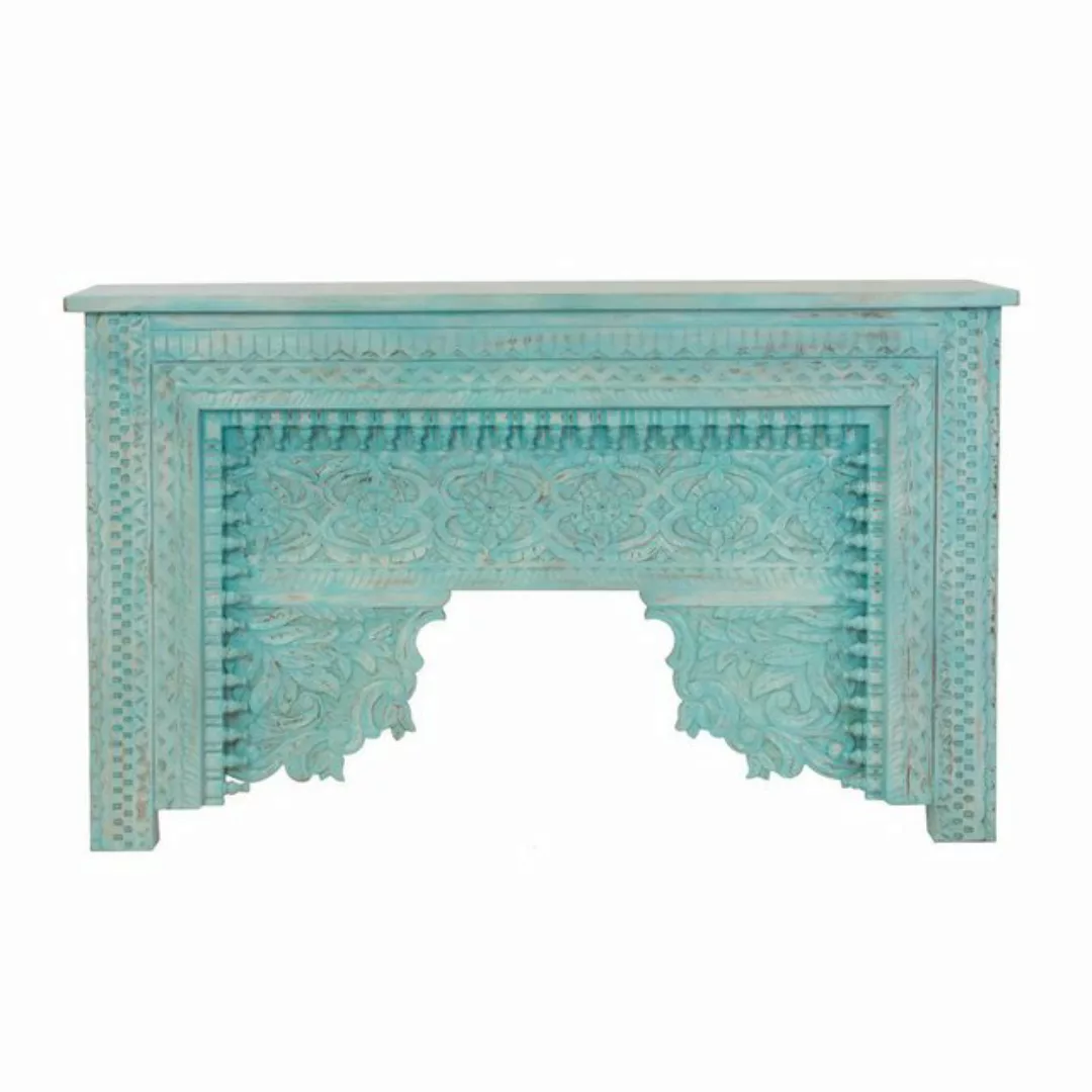 Oriental Galerie Unterschrank Türkis Konsolentisch Kiron Sideboard Indien 1 günstig online kaufen