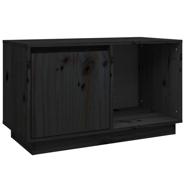 furnicato TV-Schrank Schwarz 74x35x44 cm Massivholz Kiefer günstig online kaufen