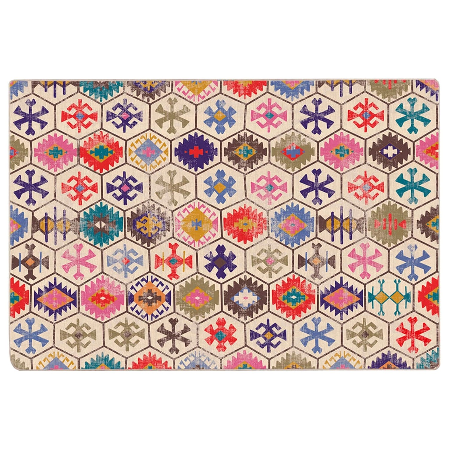 vidaXL Teppich Waschbar Mehrfarbig 190x300 Cm Rutschfest 1928082 günstig online kaufen