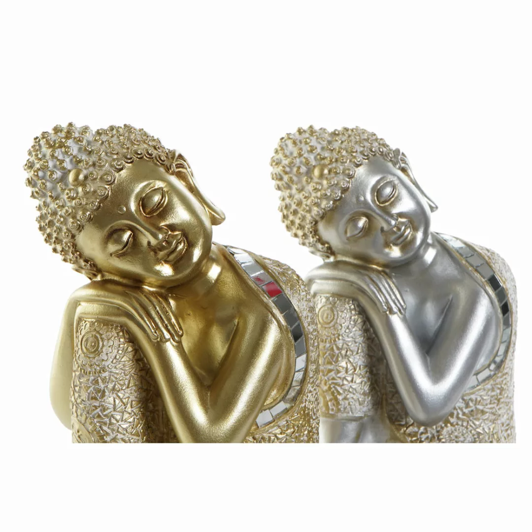 Deko-figur Dkd Home Decor Silberfarben Golden Buddha Harz (16 X 16 X 23.5 C günstig online kaufen