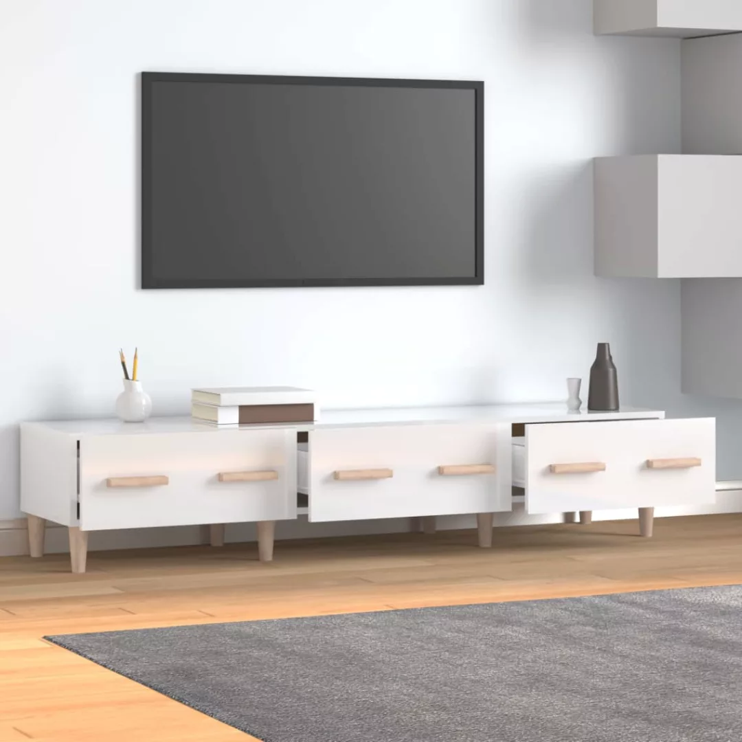 Vidaxl Tv-schrank Hochglanz-weiß 150x34,5x30 Cm Holzwerkstoff günstig online kaufen