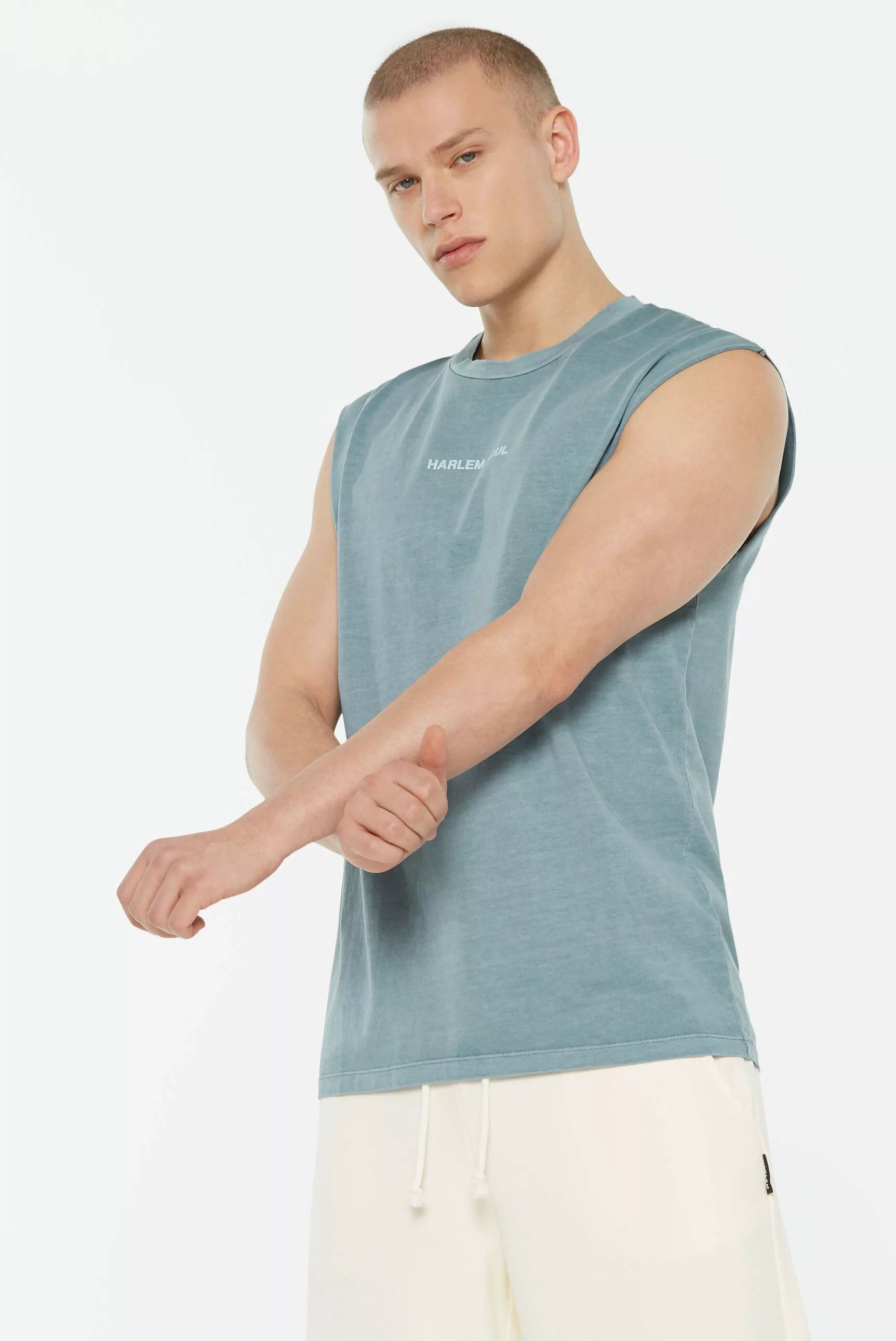 Harlem Soul Muscleshirt, mit offenen Kanten günstig online kaufen