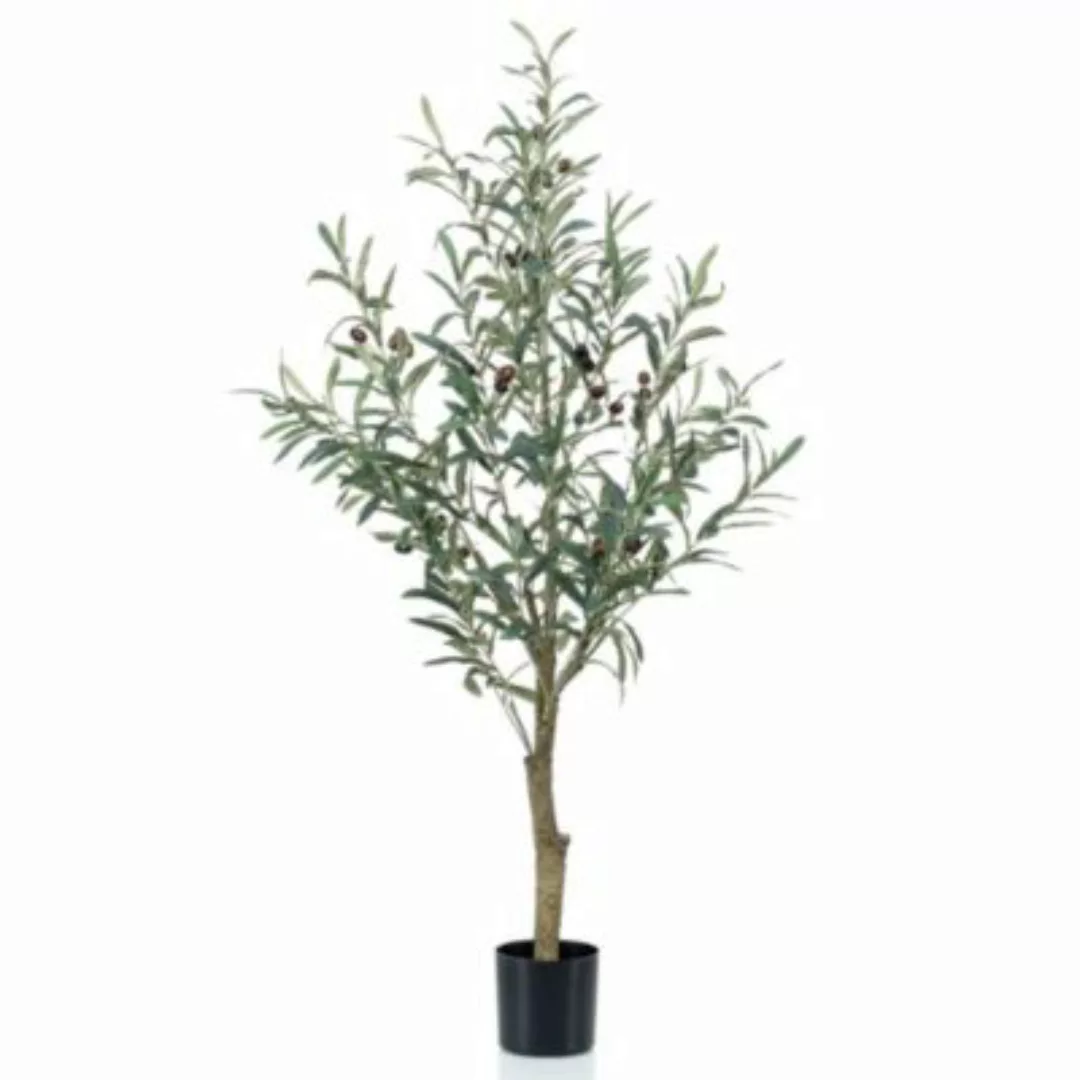 Emerald Künstlicher Olivenbaum im Kunststofftopf 115 cm Dekorationspflanze günstig online kaufen
