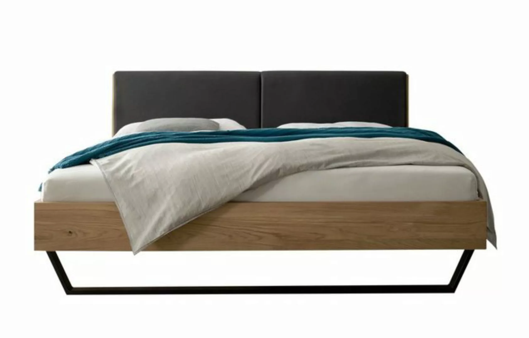 Empinio24 Massivholzbett KE, Schwebebett, Liegefläche 140, 180 cm, Eiche Ma günstig online kaufen