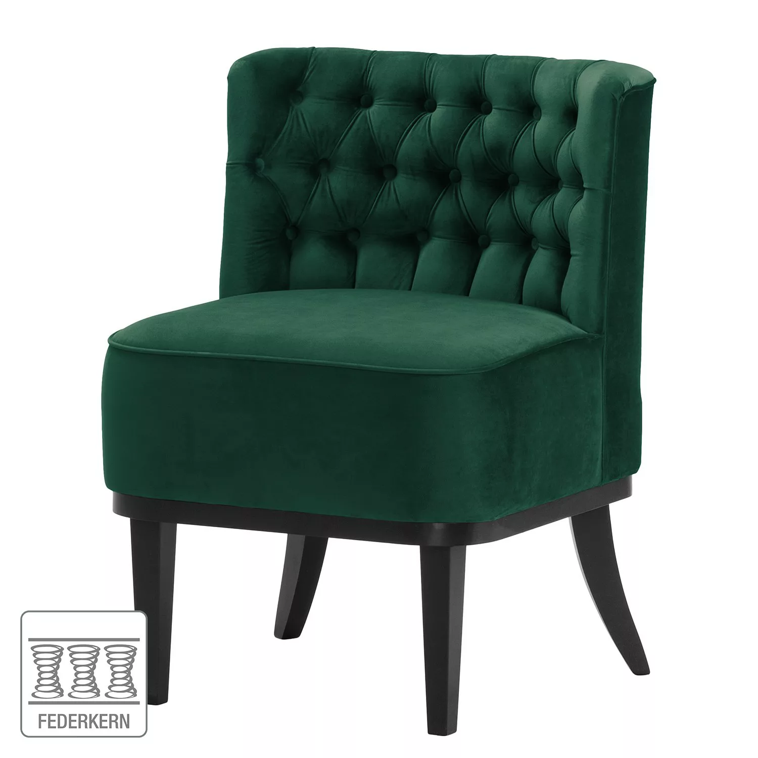 home24 Norrwood Sessel Farida I Antikgrün Samt 72x80x65 cm (BxHxT) günstig online kaufen
