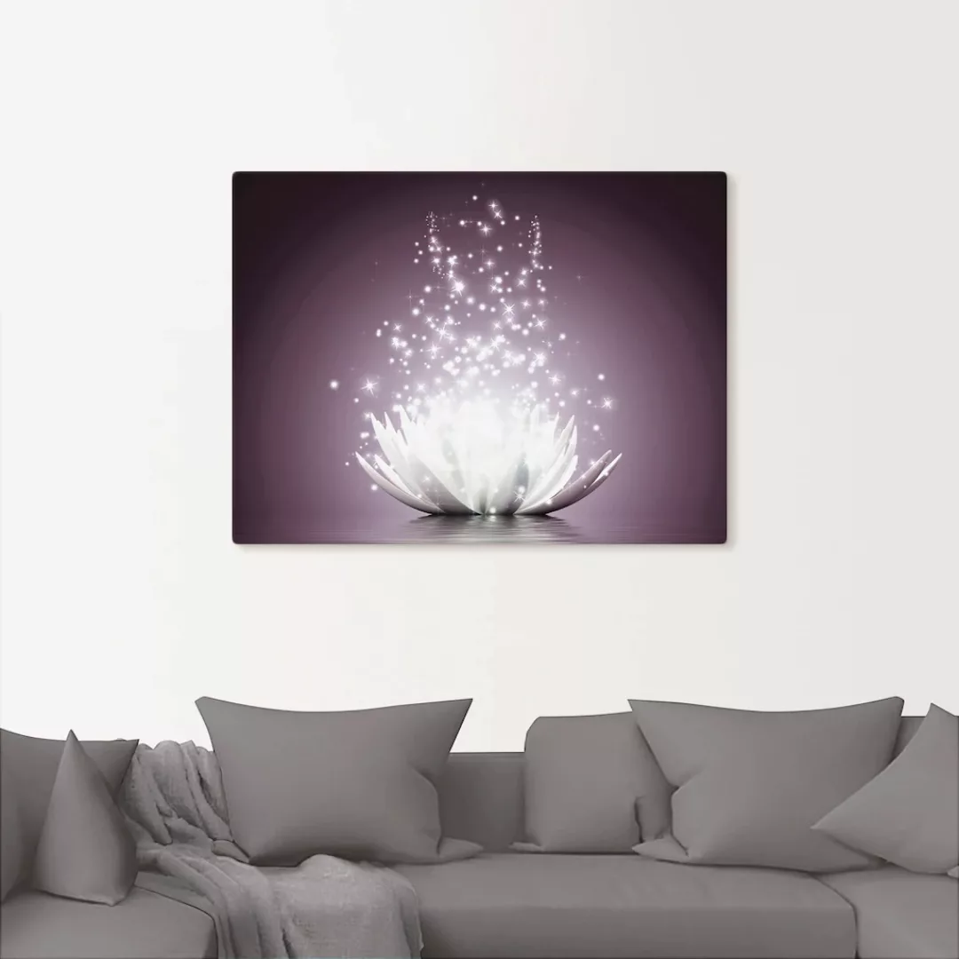 Artland Wandbild »Magie der Lotus-Blume«, Blumen, (1 St.), als Leinwandbild günstig online kaufen