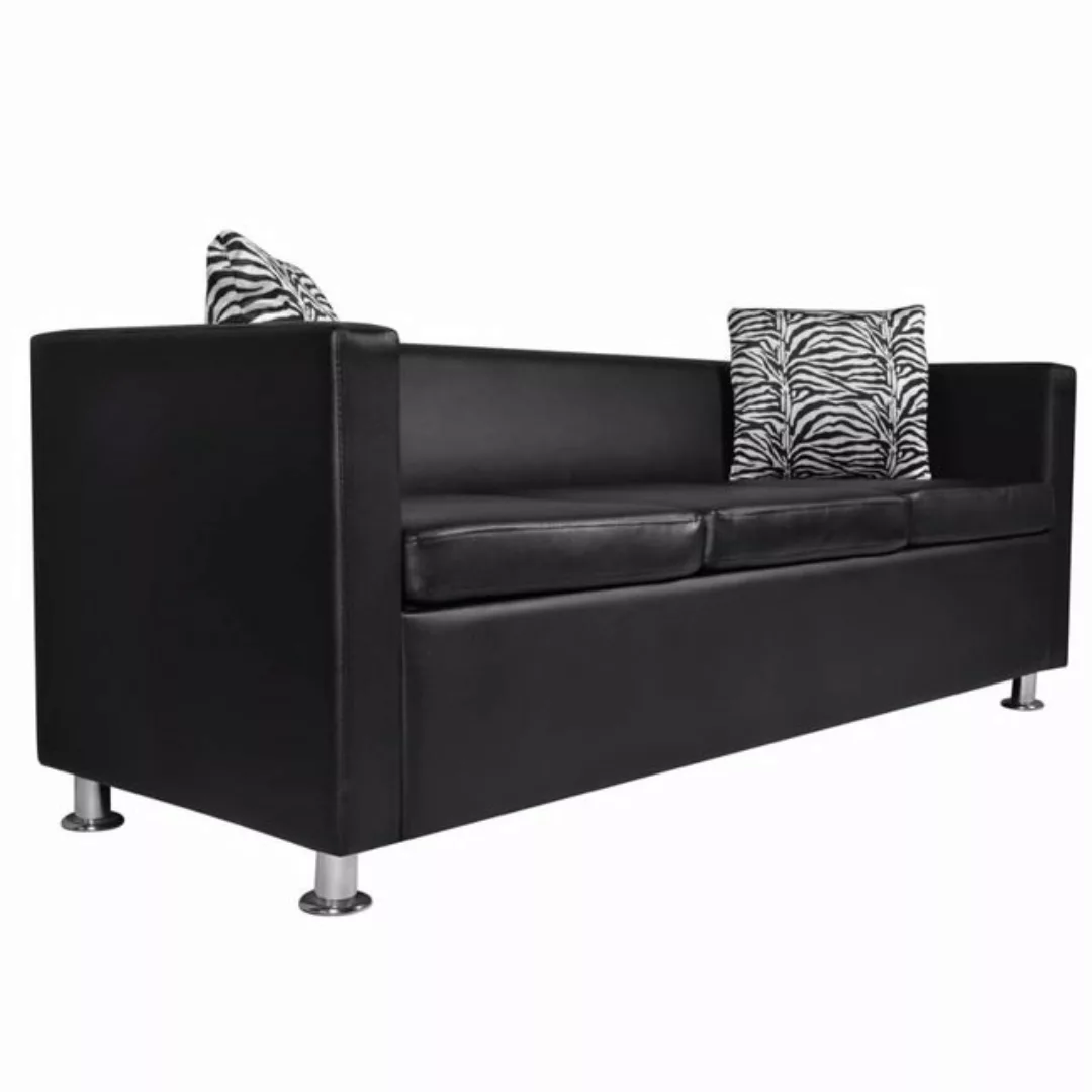 3-sitzer-sofa Kunstleder Schwarz günstig online kaufen