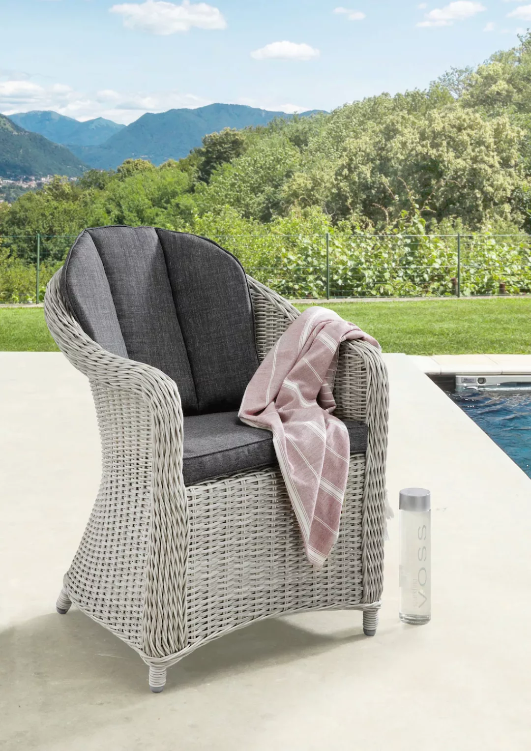 Destiny Gartensessel "MALAGA", (Set, 2 St.), Aluminium, Polyrattan, inkl. A günstig online kaufen