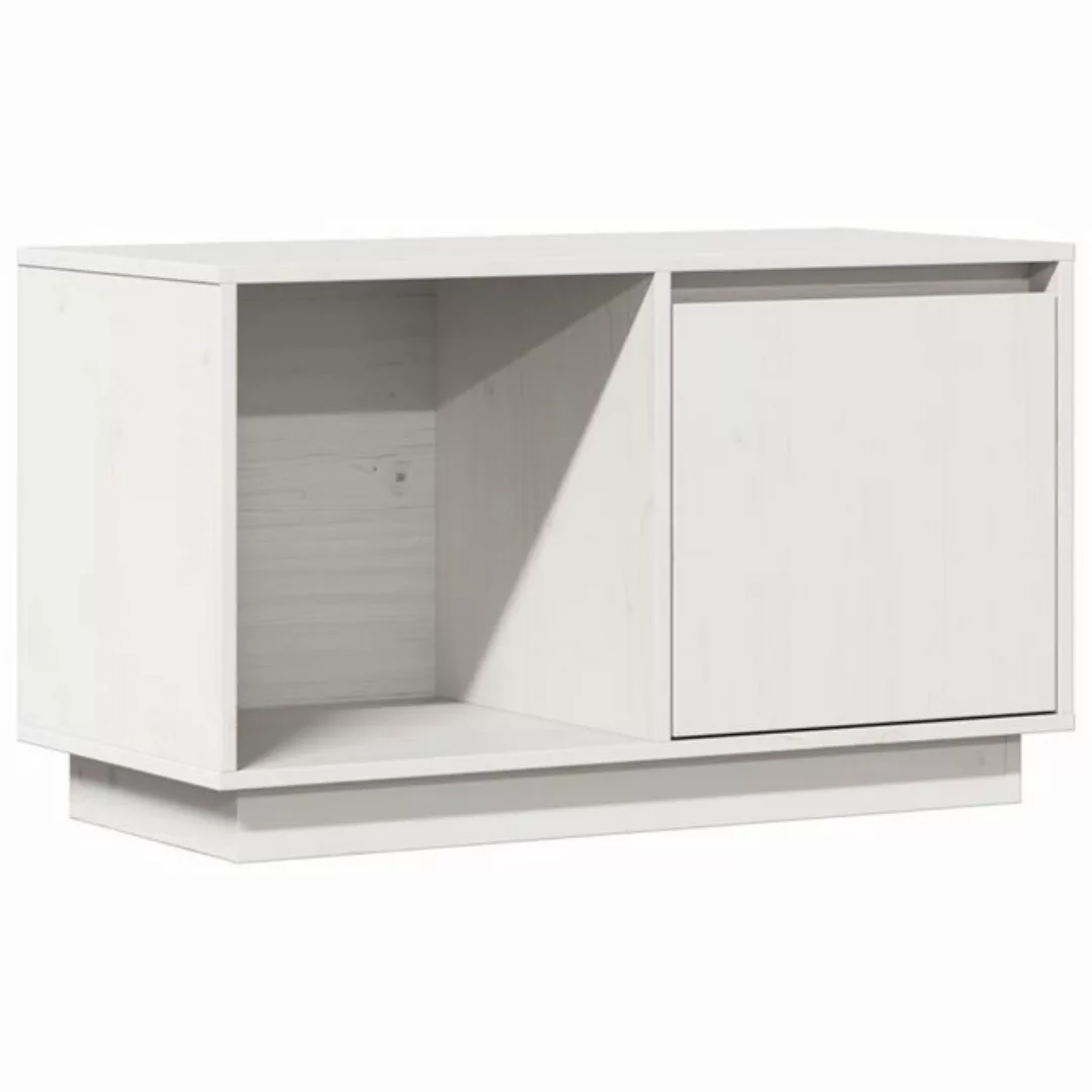 vidaXL TV-Schrank TV-Schrank Weiß 74x35x44 cm Massivholz Kiefer günstig online kaufen