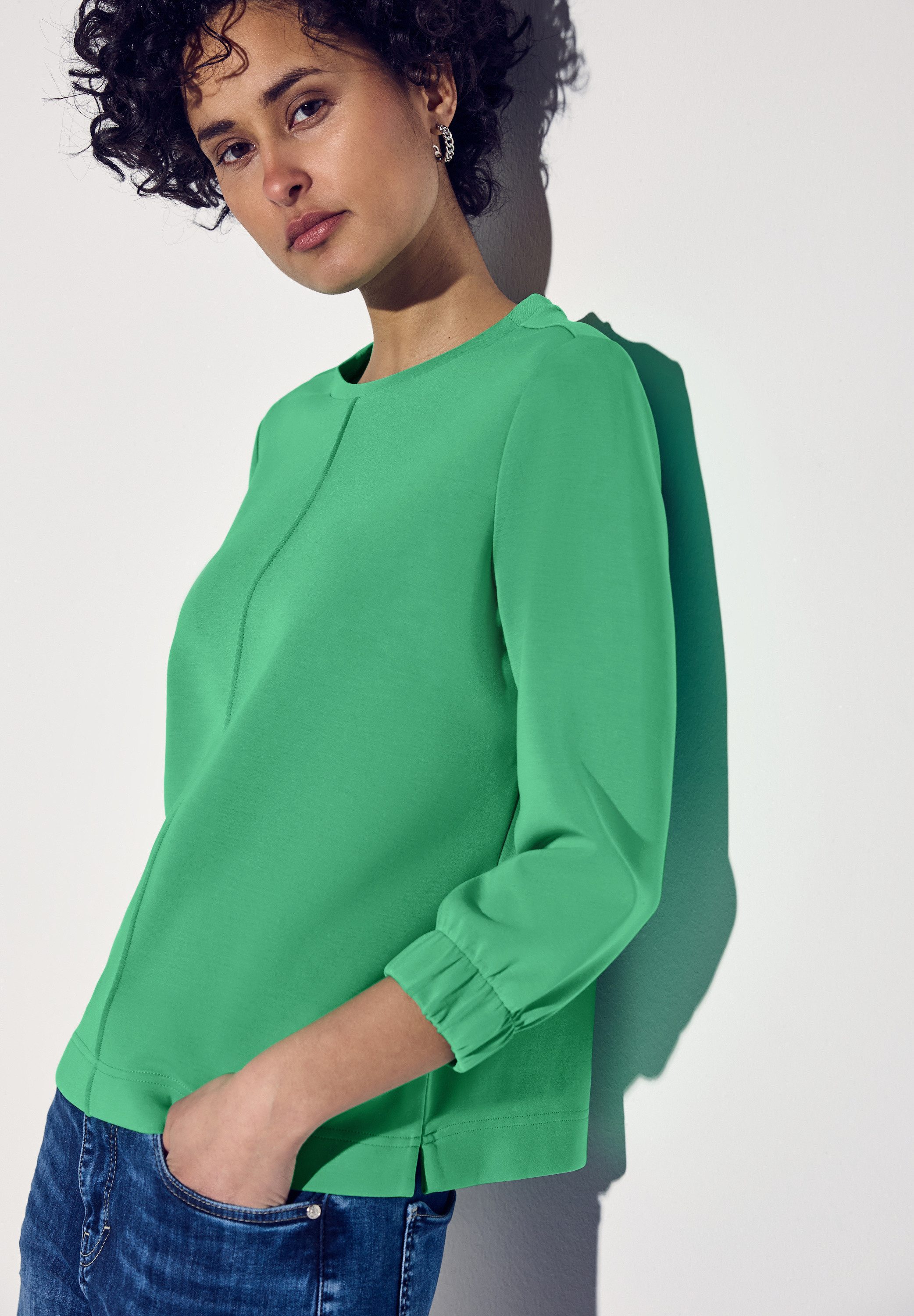 STREET ONE Sweater, mit 3/4-Arm mit elastischen Bündchen günstig online kaufen