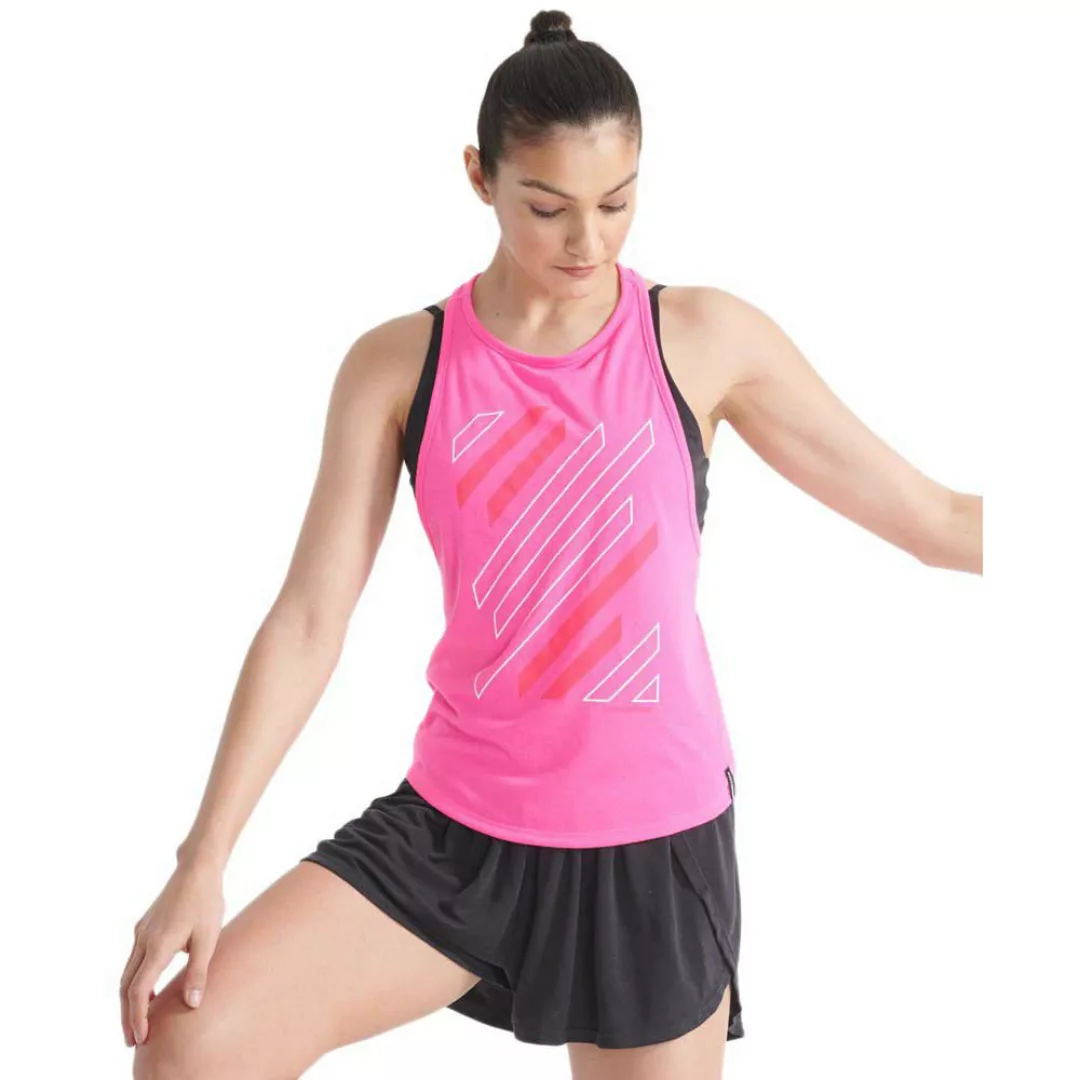 Superdry Flex Twist Back Ärmelloses T-shirt XL Bright Pink günstig online kaufen