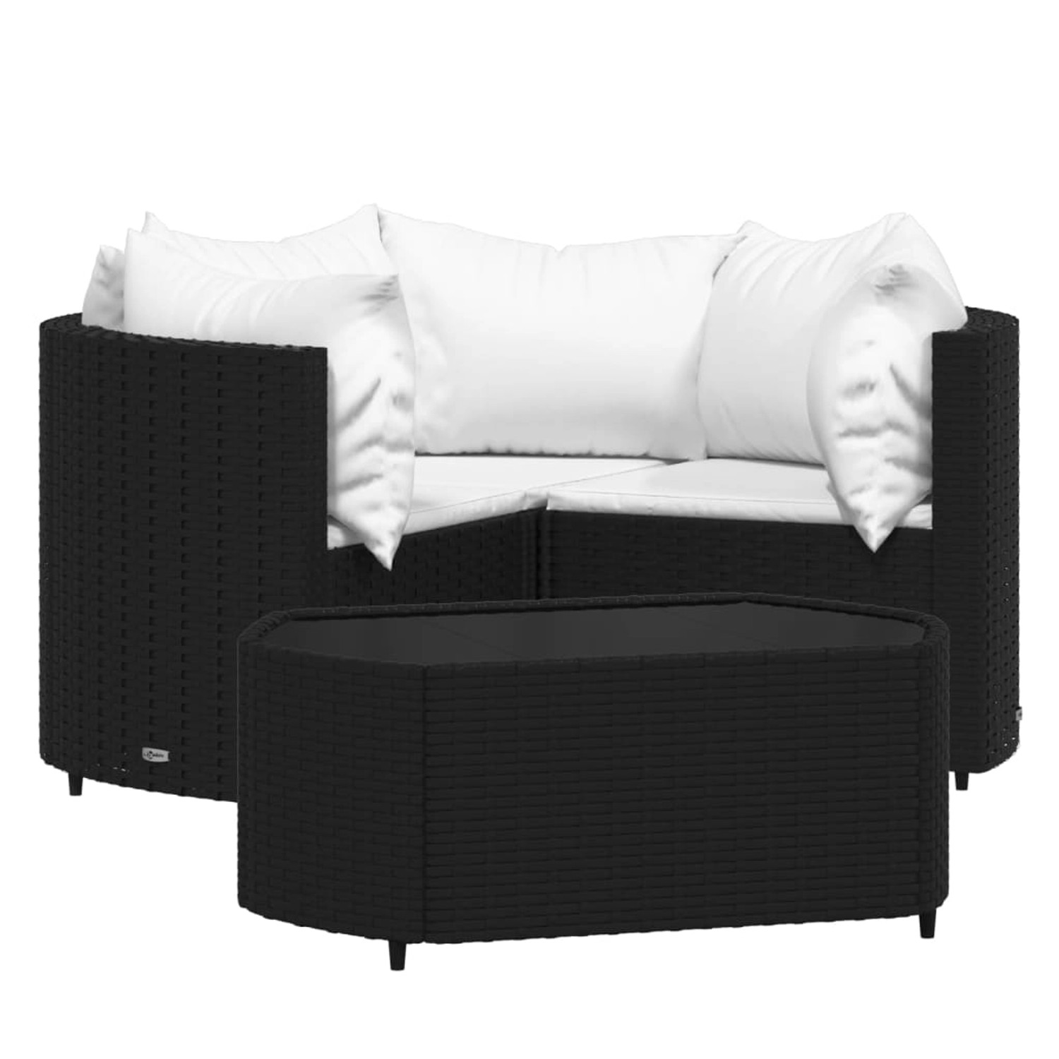 Vidaxl 4-tlg. Garten-lounge-set Mit Kissen Schwarz Poly Rattan günstig online kaufen