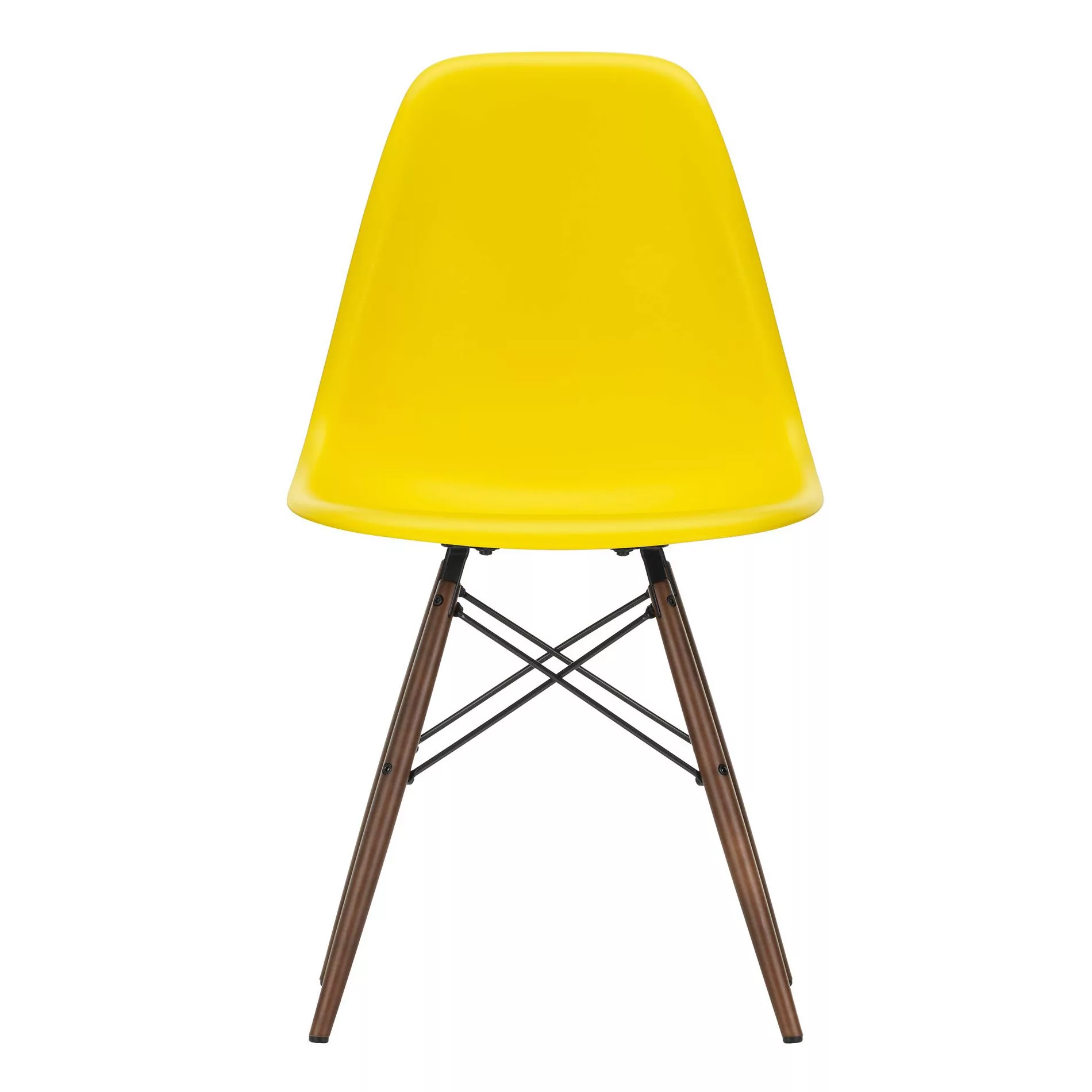 Vitra - Eames Plastic Side Chair DSW Gestell Ahorn dunkel - sunlight/Sitzsc günstig online kaufen