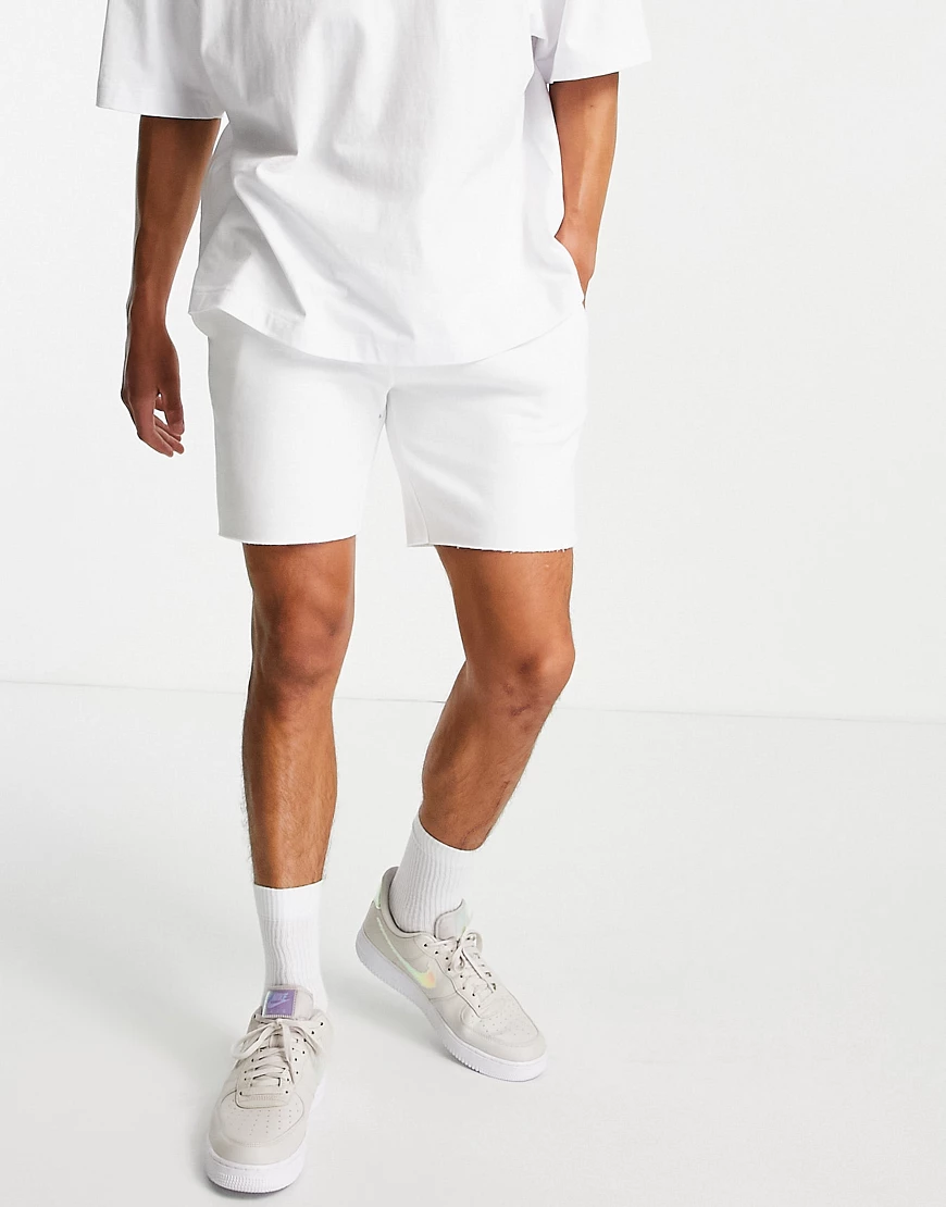 Topman – Jerseyshorts in Weiß günstig online kaufen