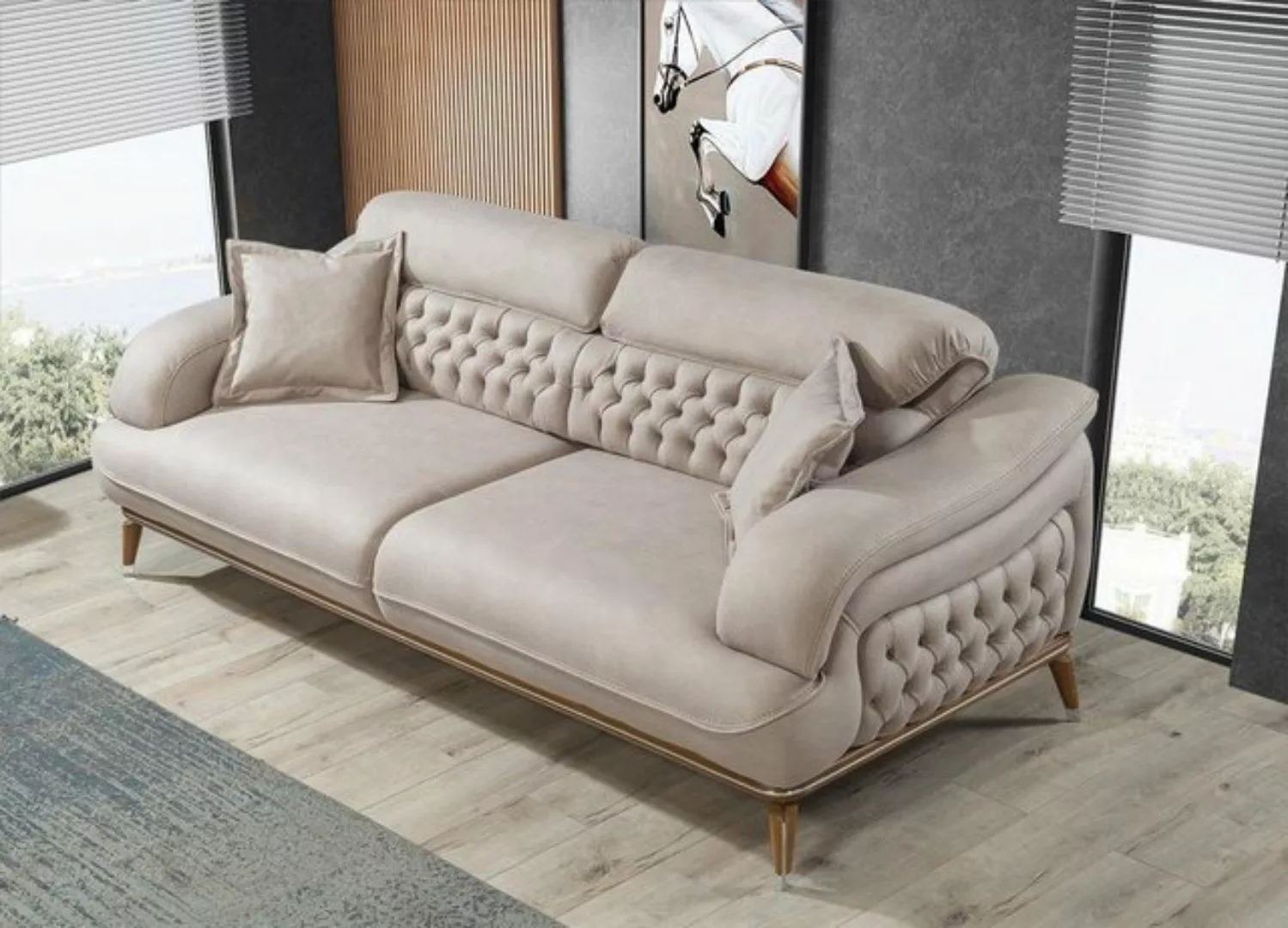 JVmoebel Sofa Dreisitzer Sofa 3 Sitzer Luxus Sofas Wohnzimmer Modern Design günstig online kaufen