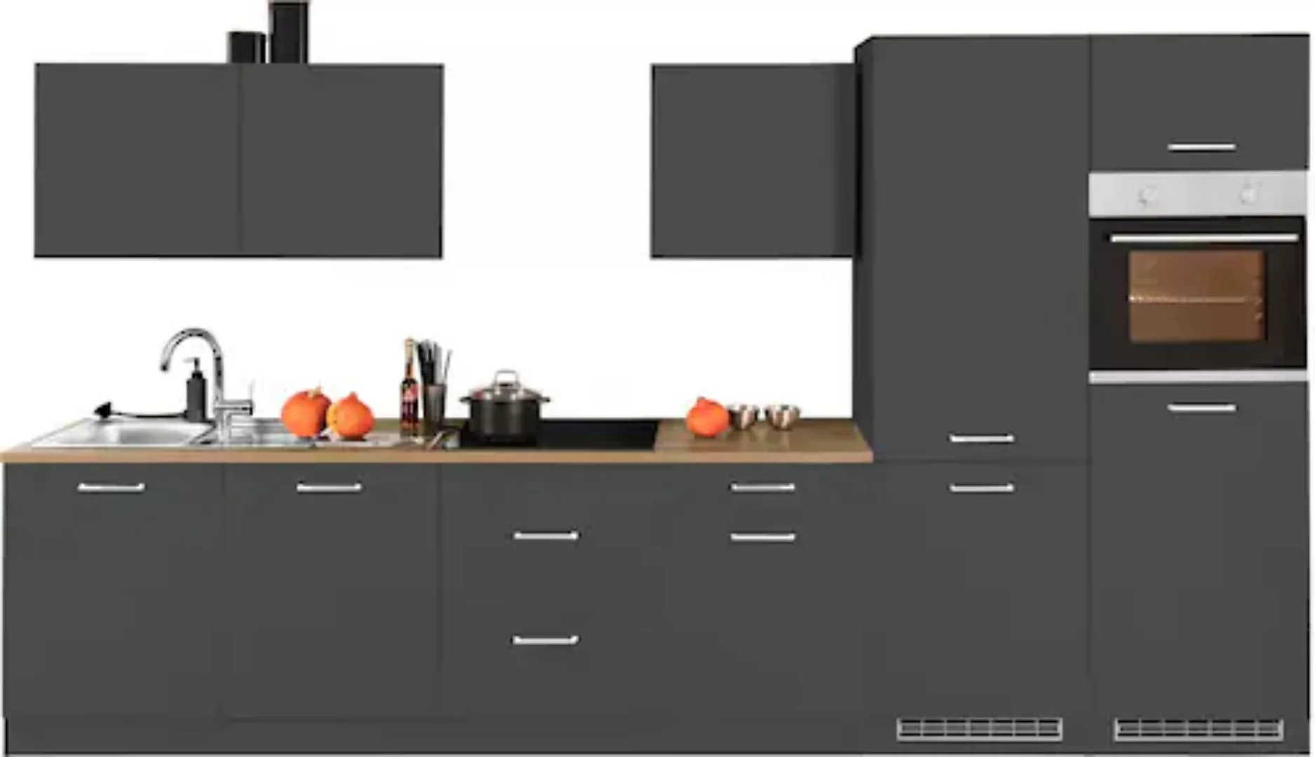 HELD MÖBEL Küchenzeile "Kehl", ohne E-Geräte, 360cm, für Kühl/Gefrierkombin günstig online kaufen