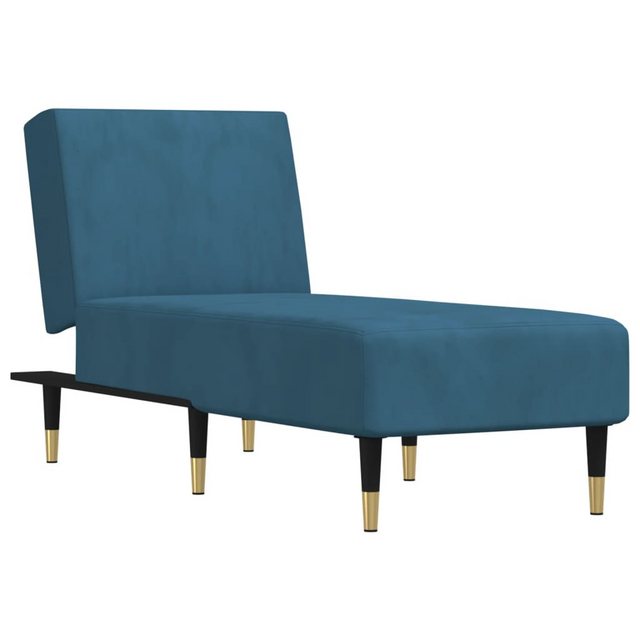 vidaXL Chaiselongue Chaiselongue Blau Samt, 1 Teile günstig online kaufen