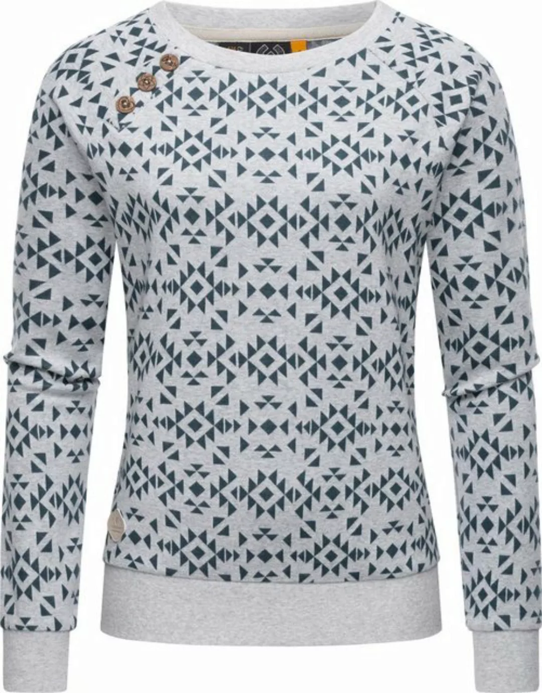 Ragwear Rundhalspullover Darria Aztec Leichter Damen Pullover mit coolem Pr günstig online kaufen