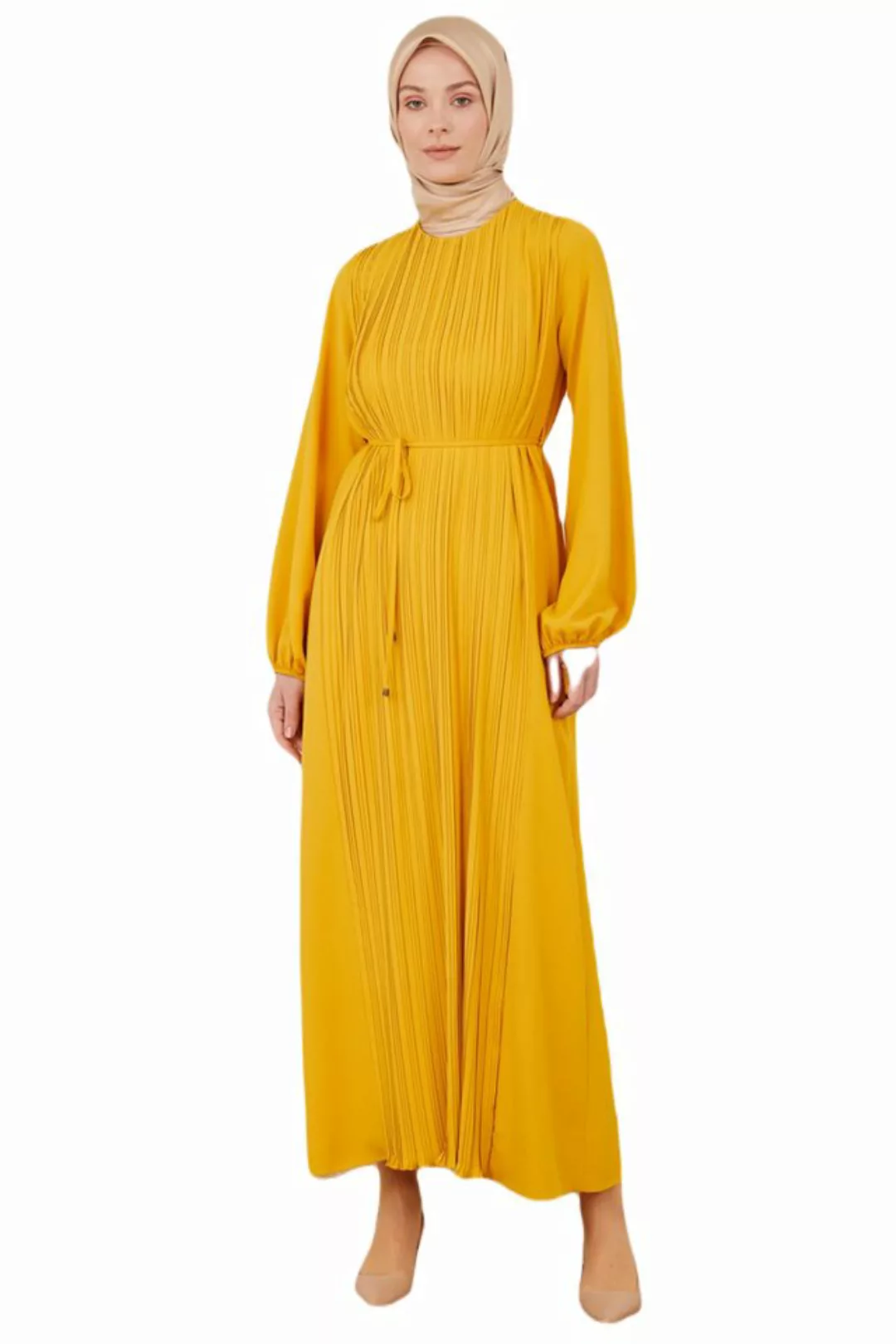 ARMİNE Maxikleid Armine Plissee-Frontkleid – moderne und elegante Hijab-Mod günstig online kaufen