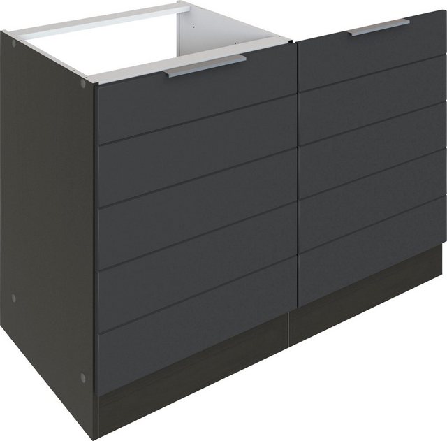 KOCHSTATION Spülenschrank "KS-Luhe", 120 cm breit, hochwertige MDF-Fronten günstig online kaufen