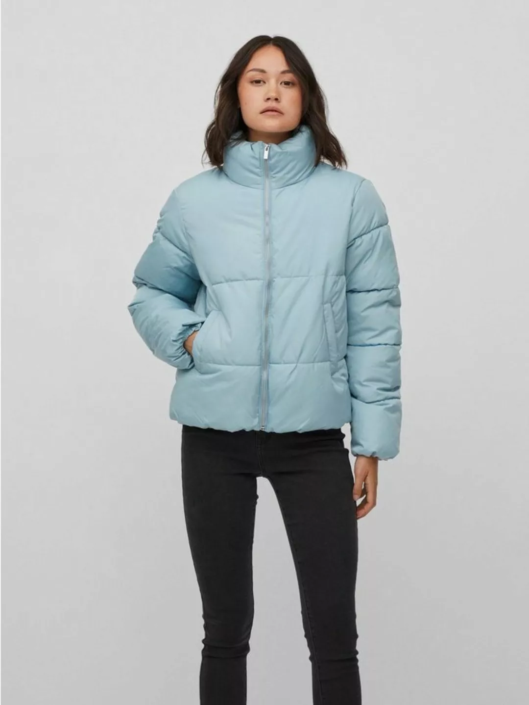 Vila Winterjacke Kurze Puffer Stepp Jacke mit Stehkragen VITATE 6129 in Tür günstig online kaufen