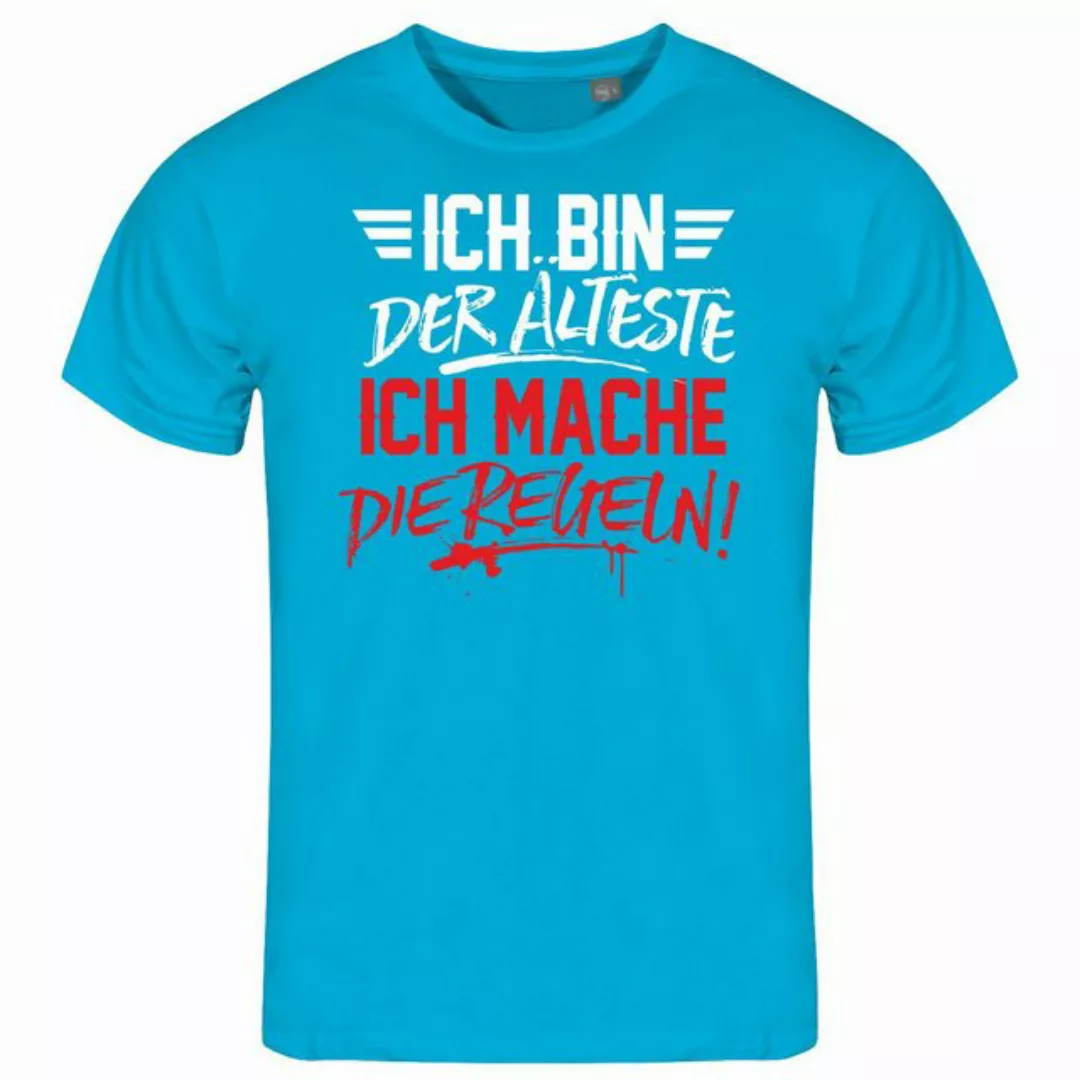 deinshirt Print-Shirt Herren T-Shirt Ich bin der Älteste ich mache die Rege günstig online kaufen