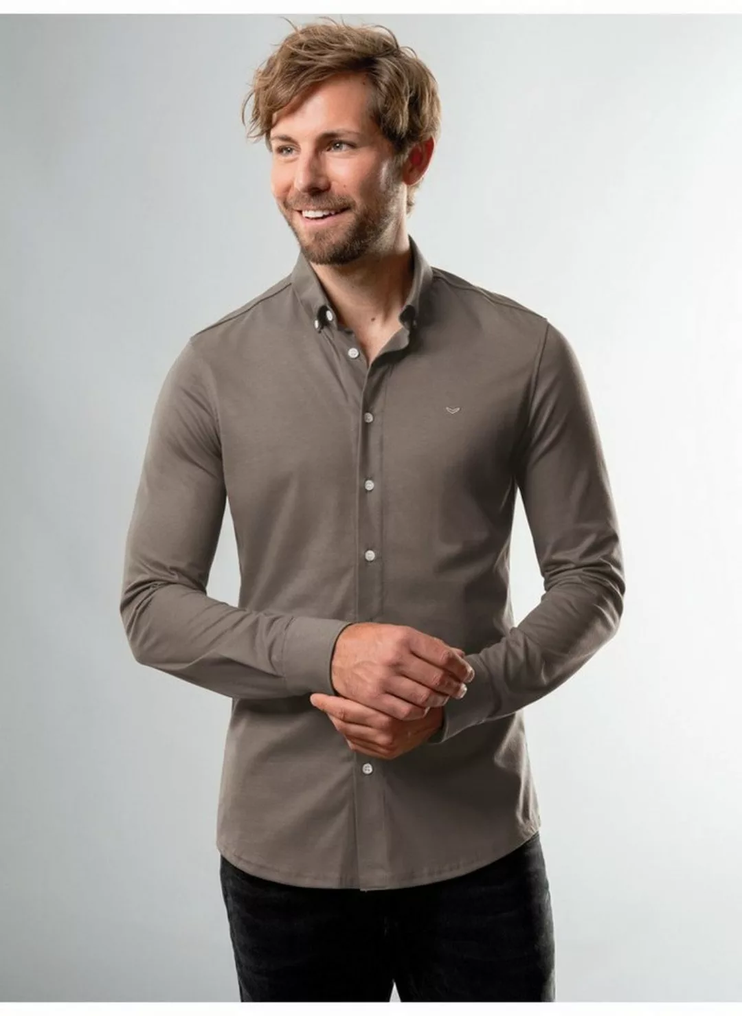 Trigema Poloshirt "TRIGEMA Business-Hemd aus DELUXE-Single-Jersey", (1 tlg. günstig online kaufen