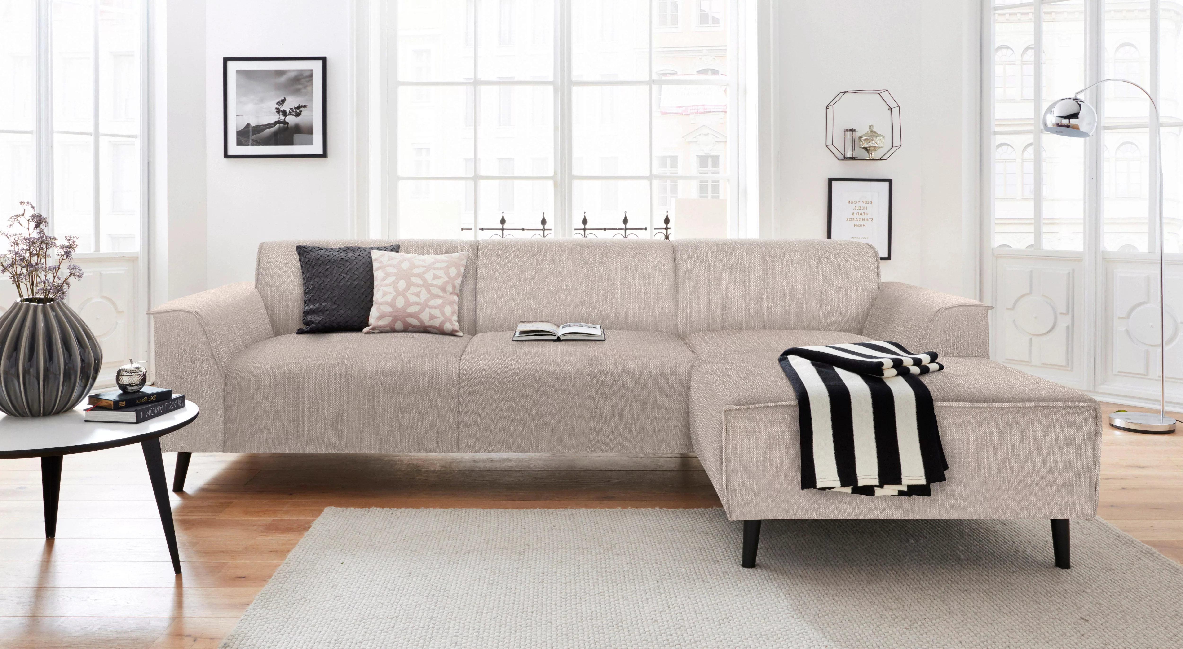 DOMO collection Ecksofa »Amora L-Form«, mit Recamiere, inklusive komfortabl günstig online kaufen